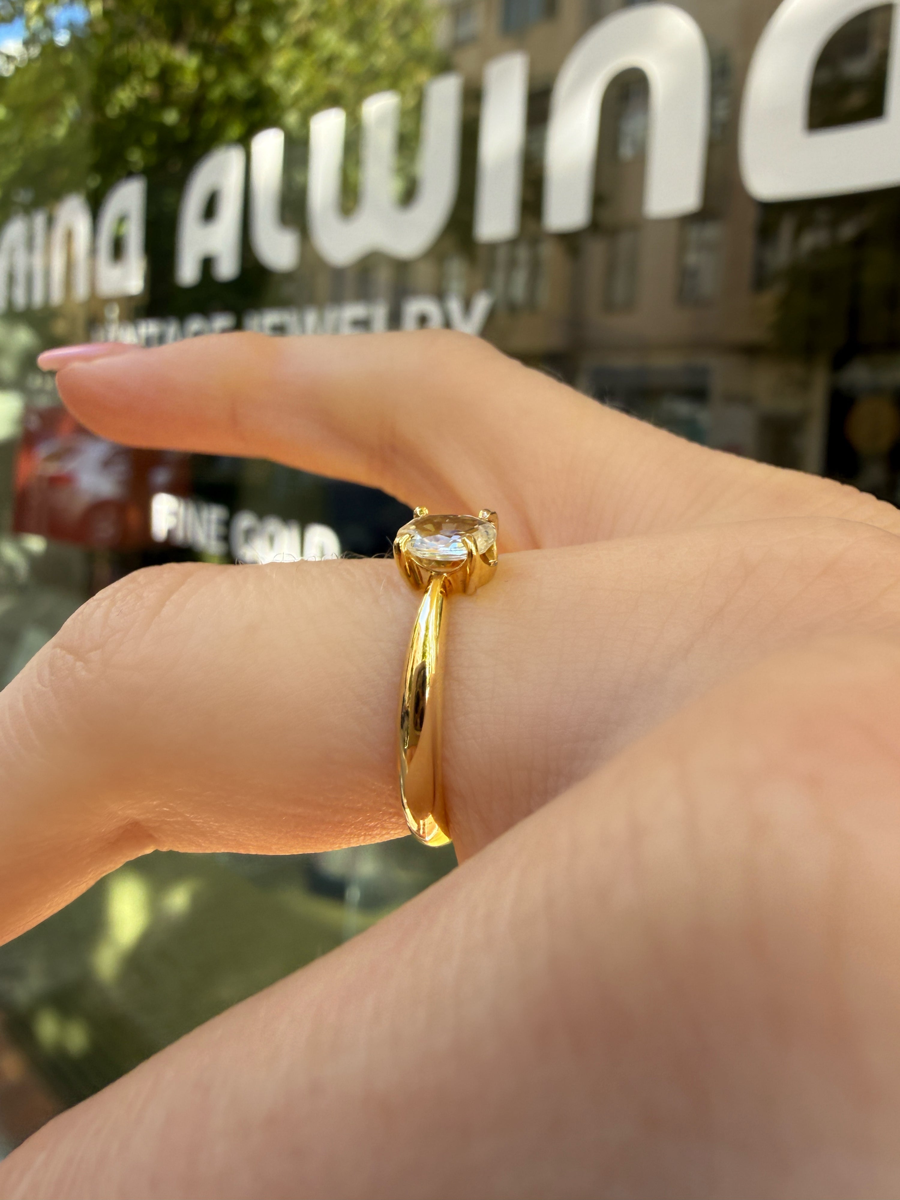 #1365 18k Ring mit Saphir - RG 51