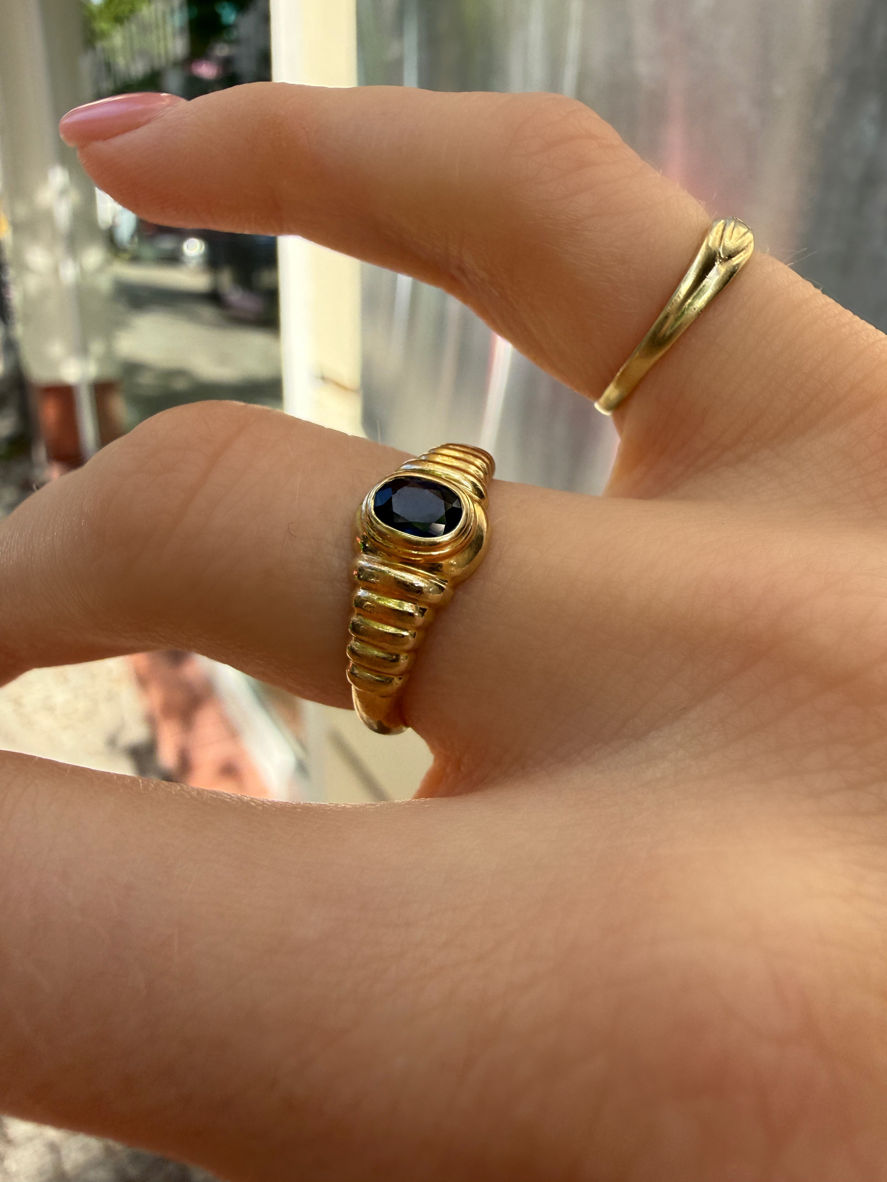 #1354 14k Ring mit Saphir - RG 51