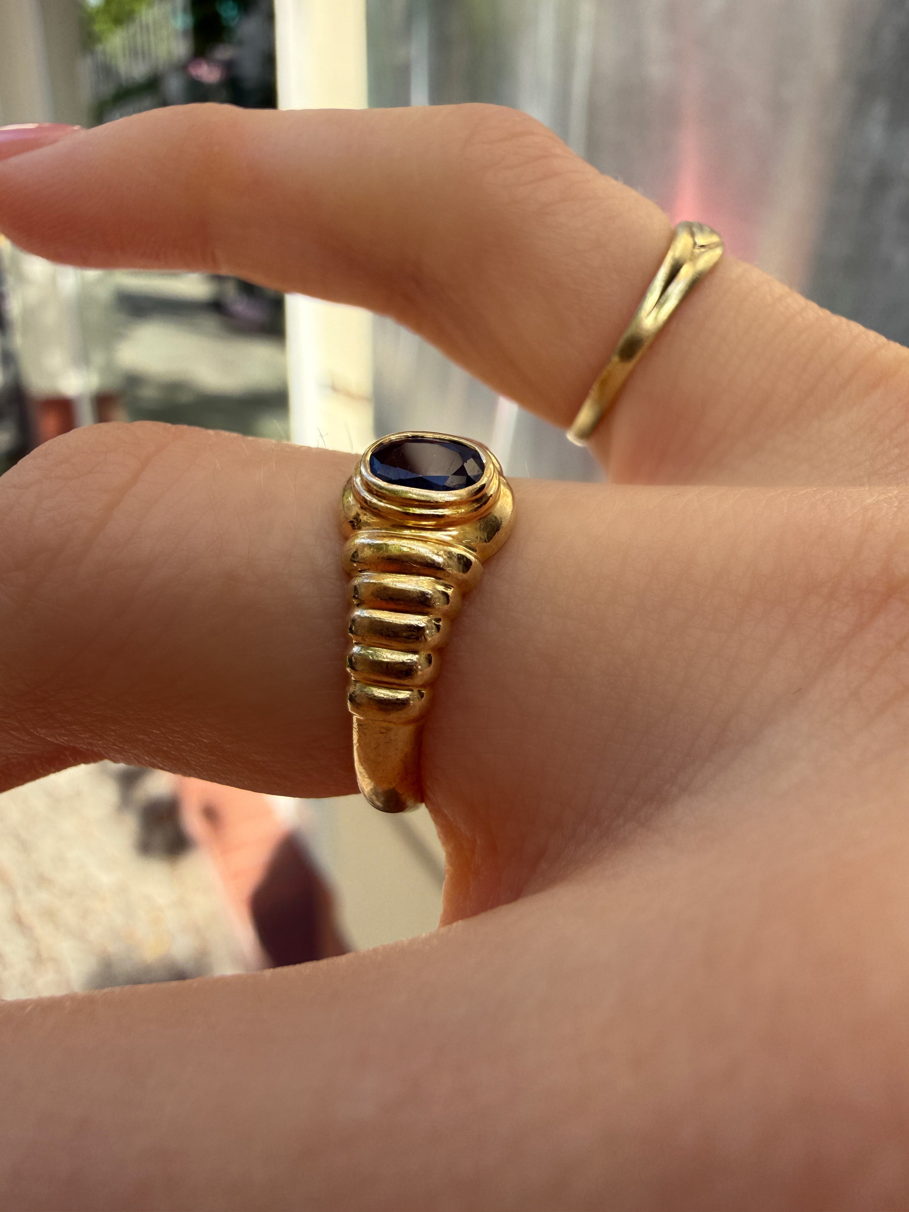 #1354 14k Ring mit Saphir - RG 51