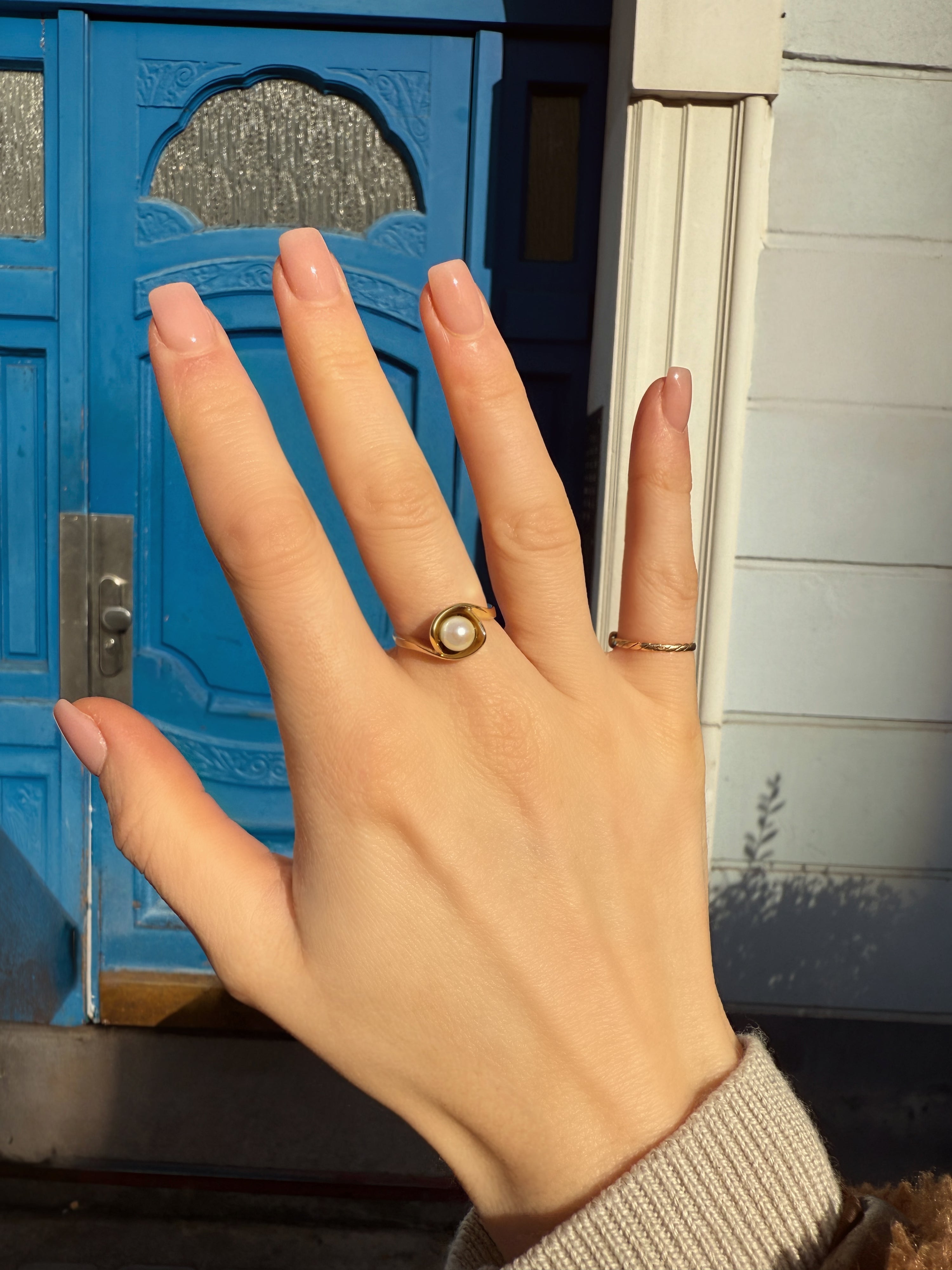 #225 8k Ring mit Perle - RG 54