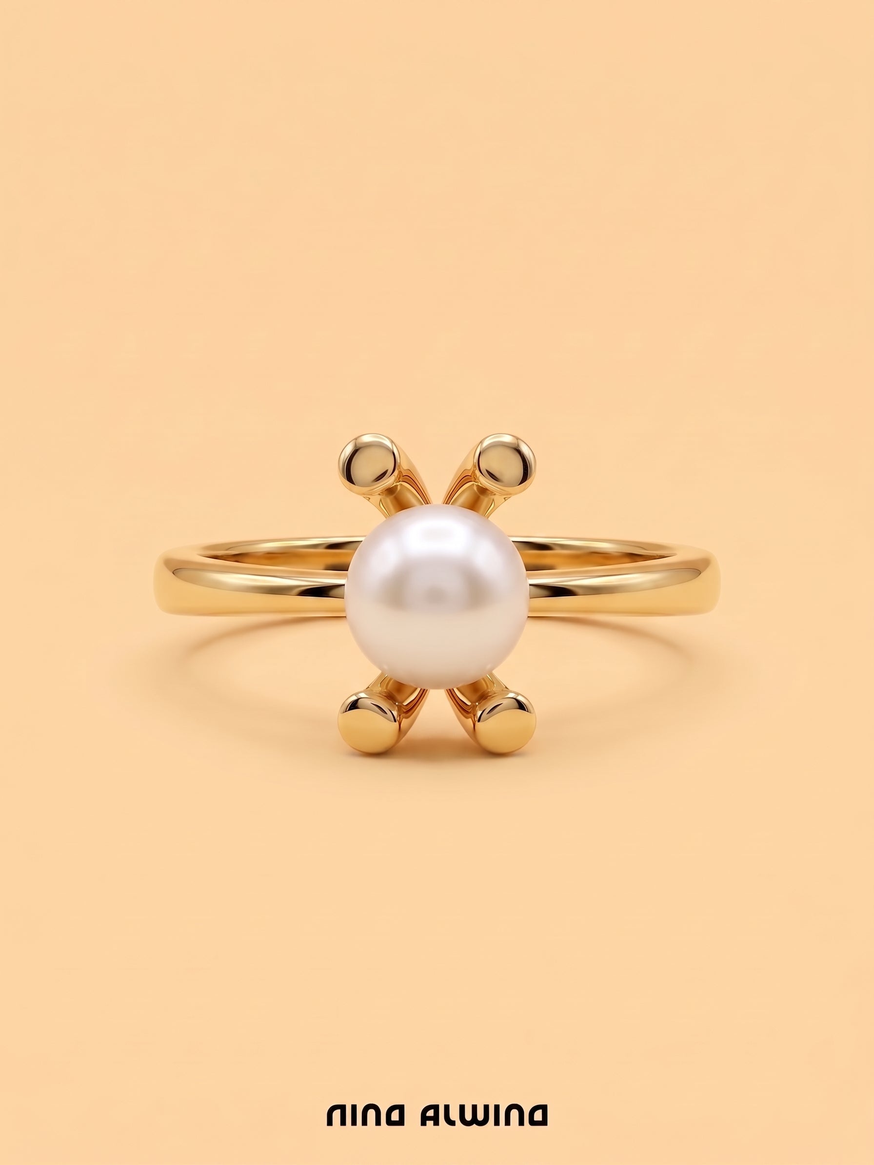 #1339 8k Ring mit Perle - RG 58