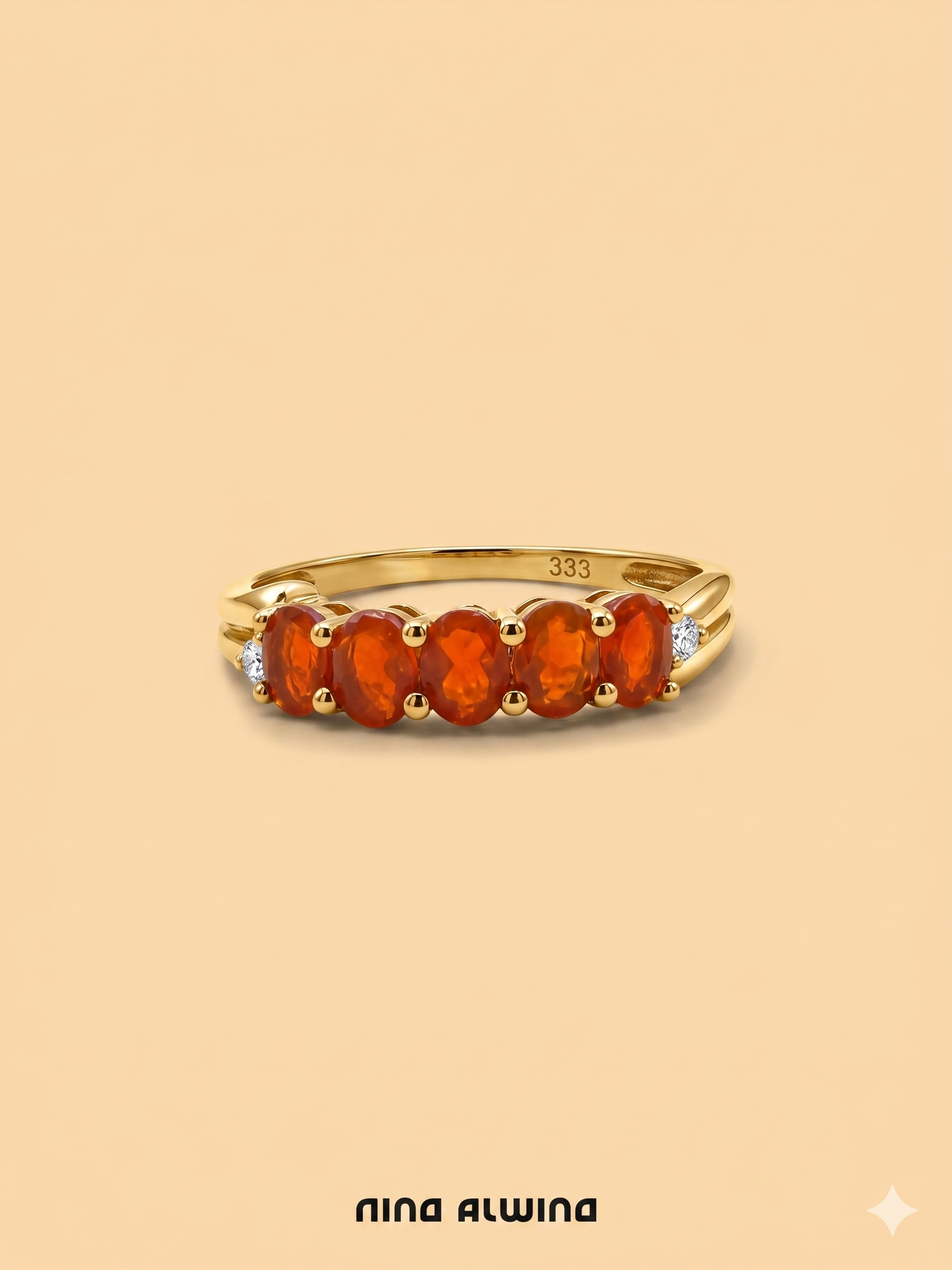 #935 8k Ring mit Feueropal - RG 57