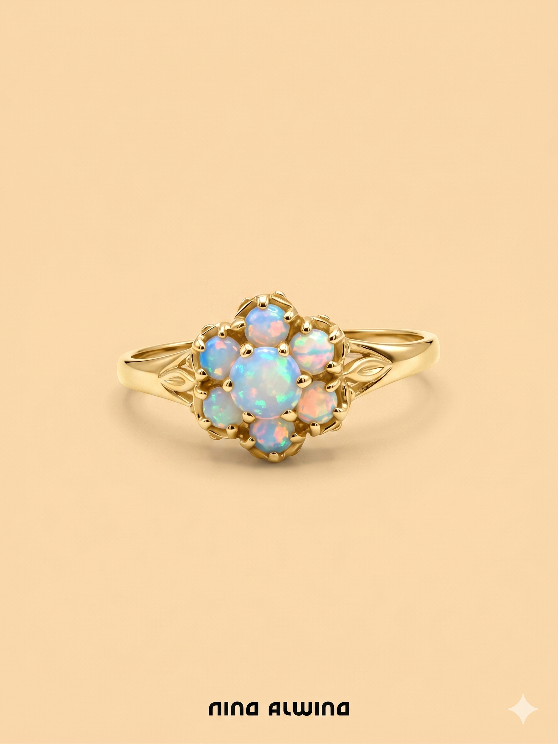 #1069 8k Ring mit 7 Opalen - RG 56