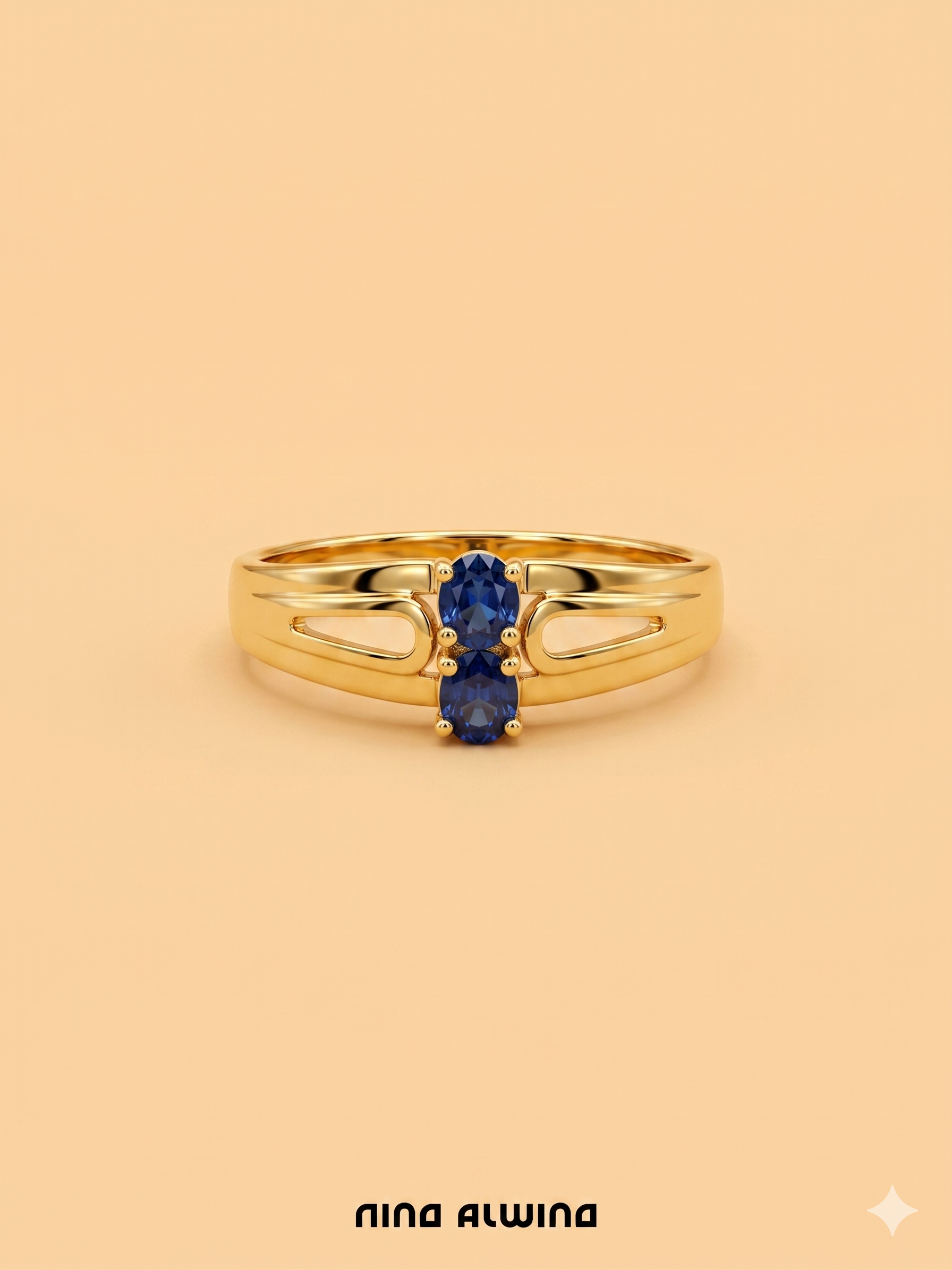 #1013 8k Ring mit Saphiren - RG 57
