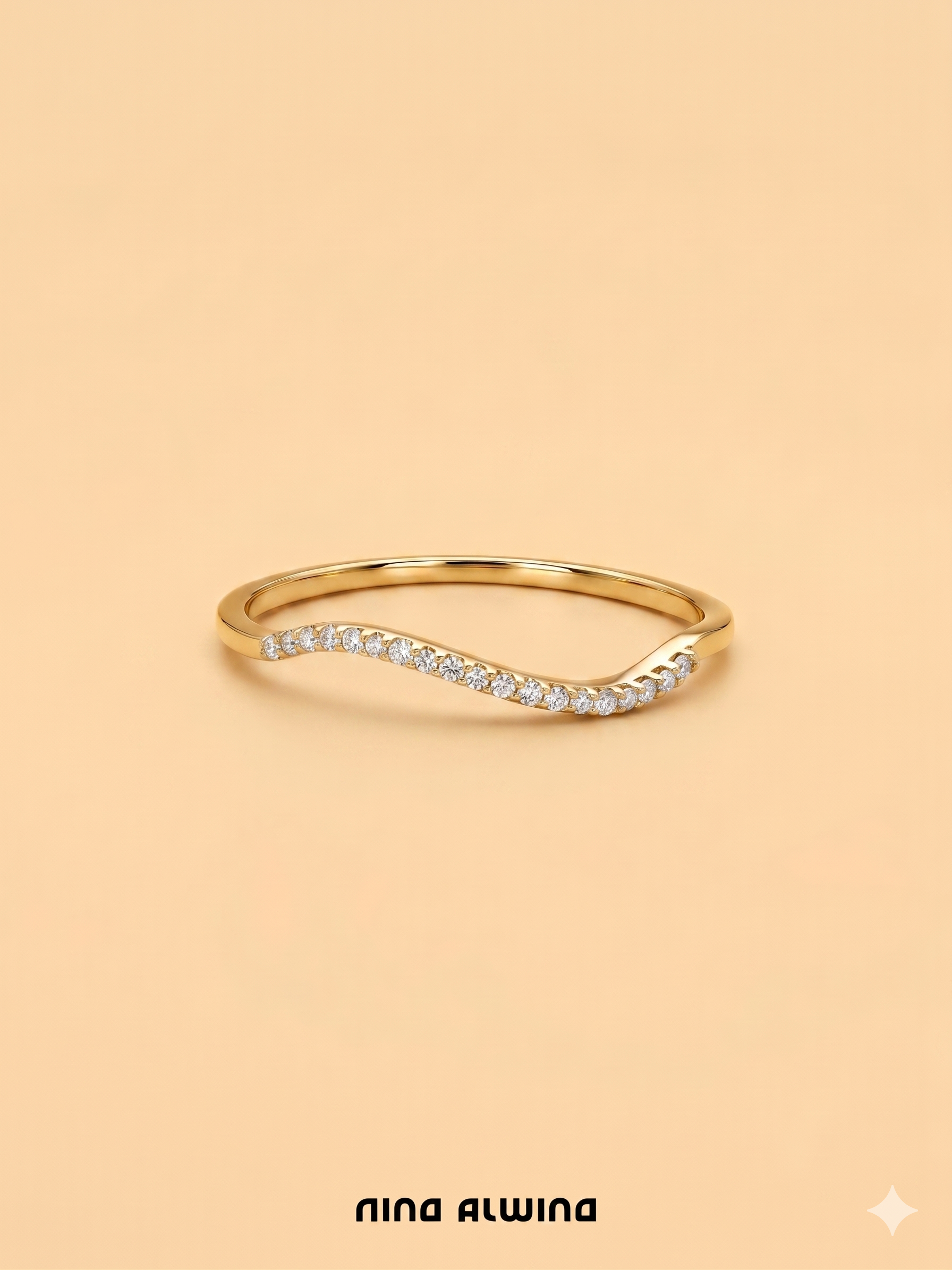 #953 9k Ring mit Diamanten - RG 57