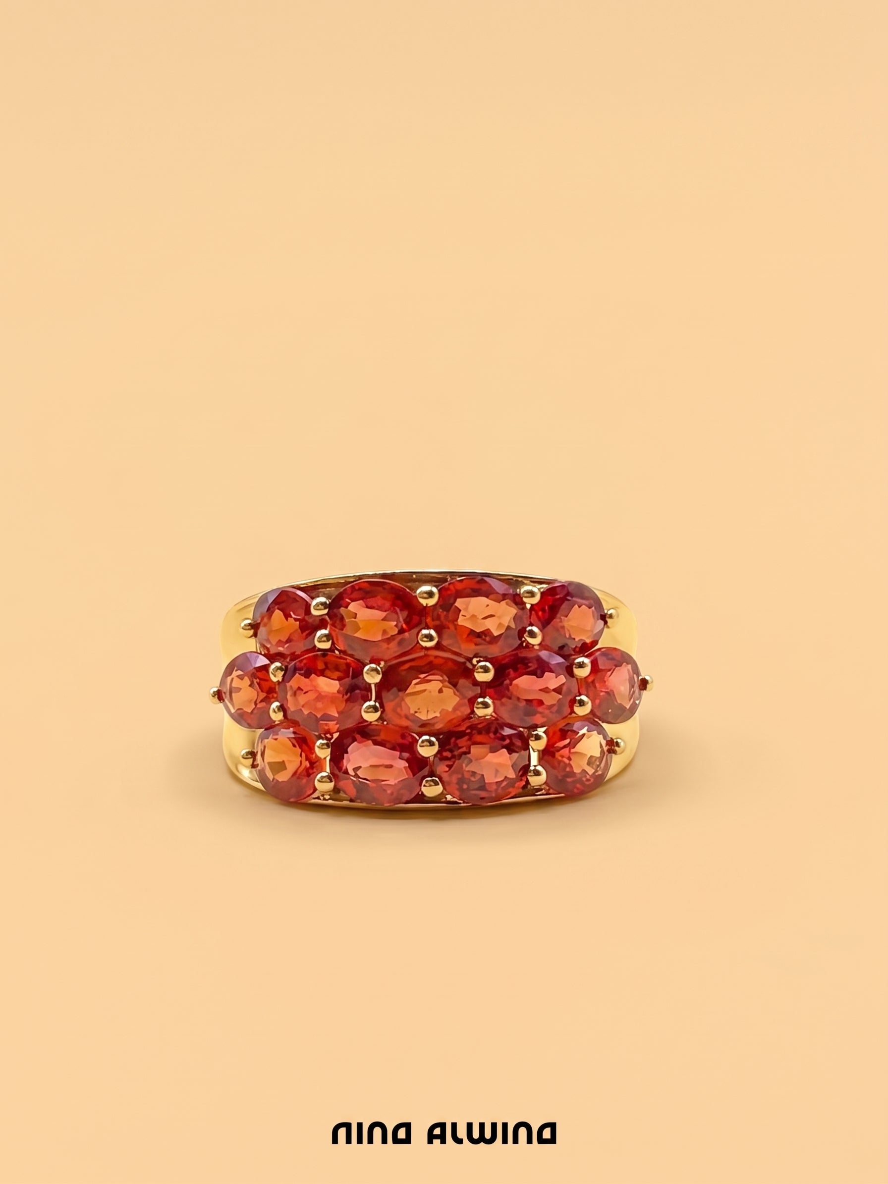 #1342 9k Ring mit Saphiren - RG 54