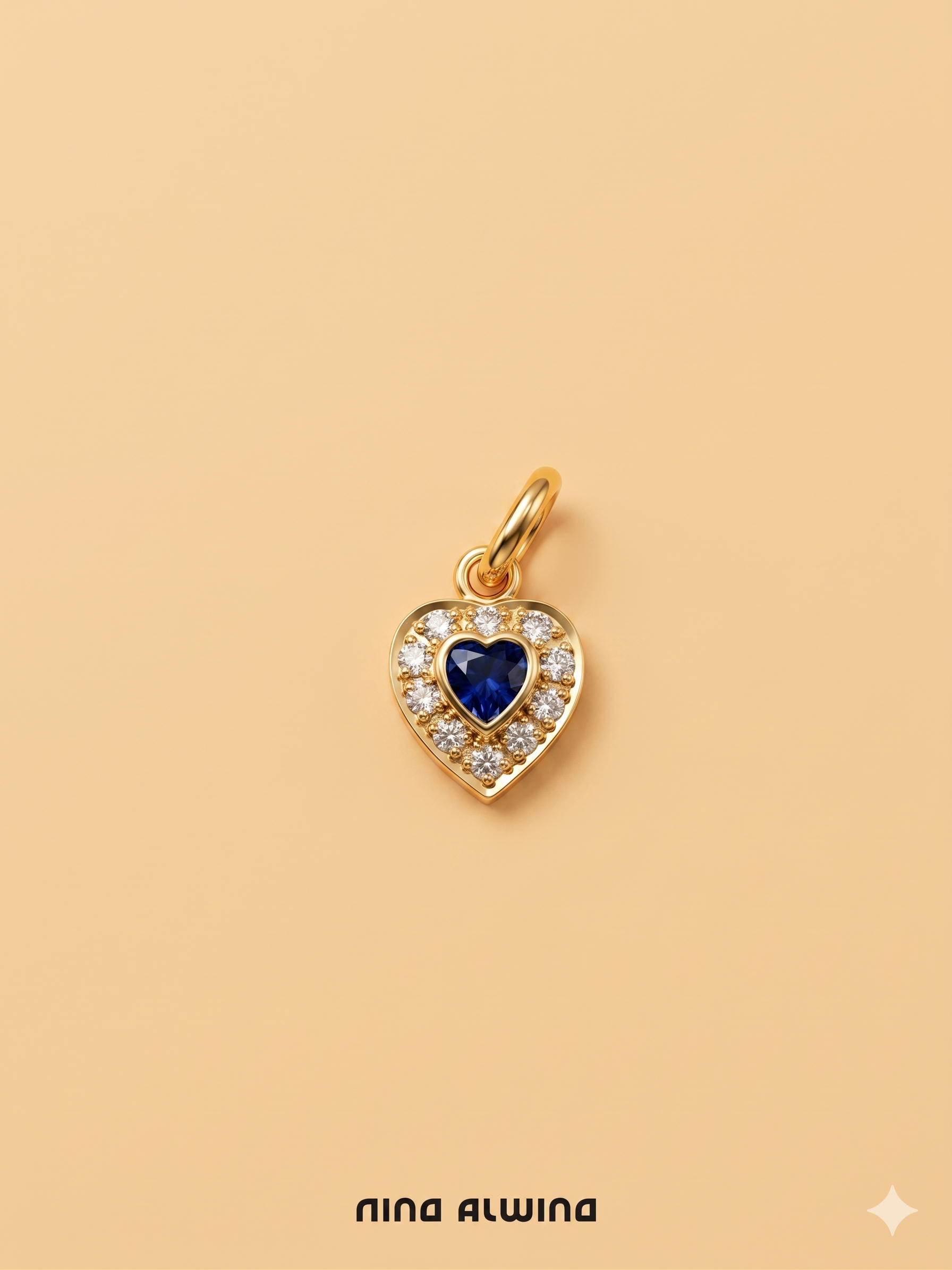 #941 8k Anhänger Saphir - 1.4cm