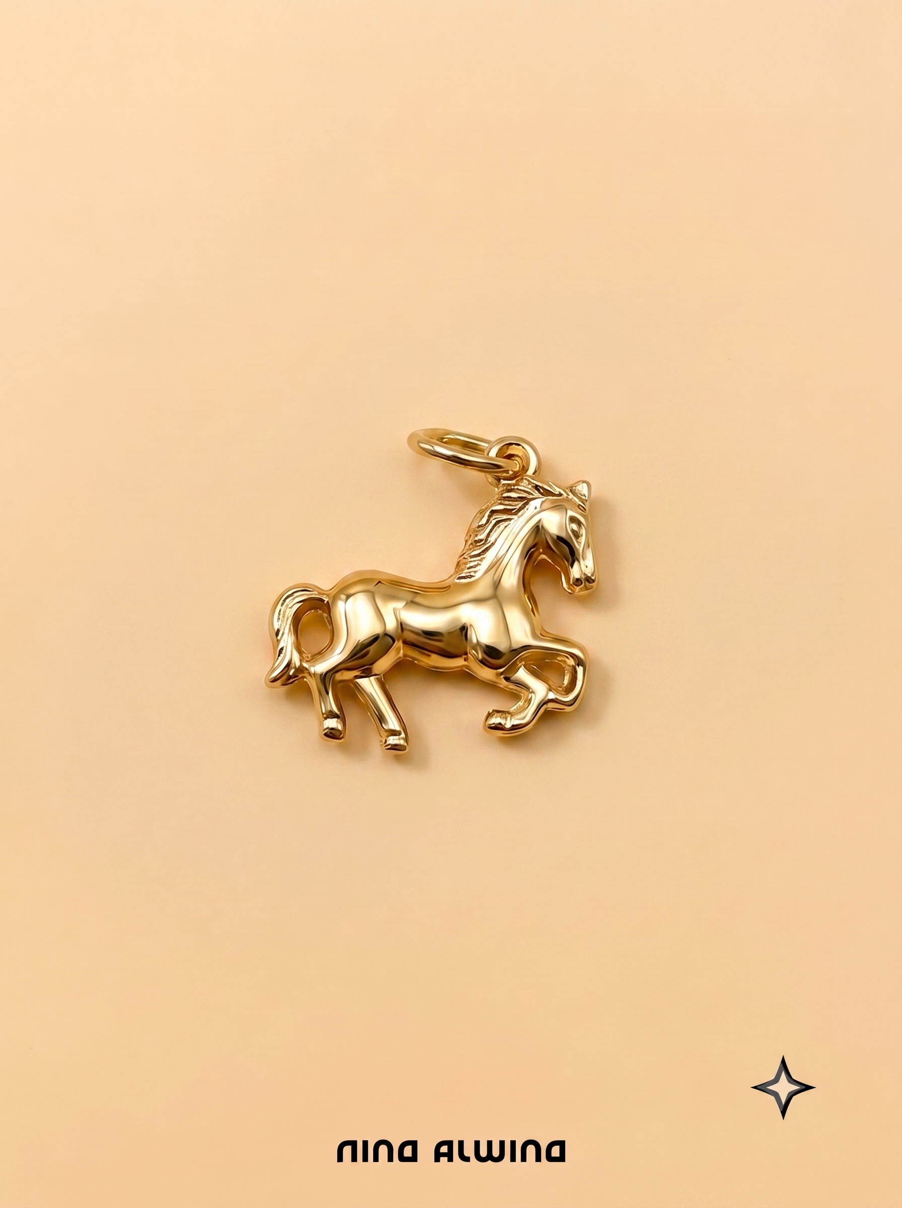 #1153 14k Elephant Pendant - 1.7cm
