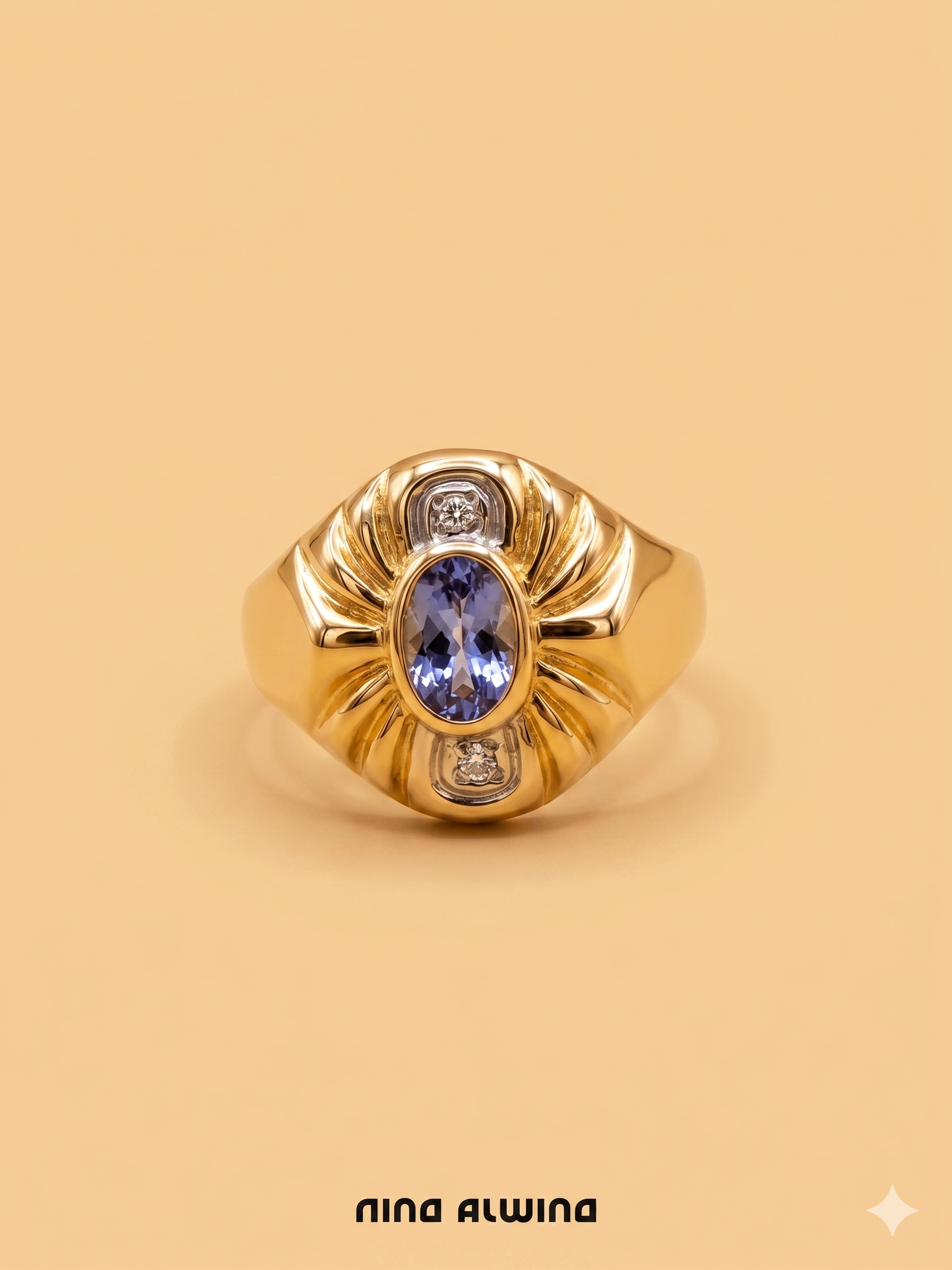 #958 8k Ring mit Tansanit & Diamant - RG 58