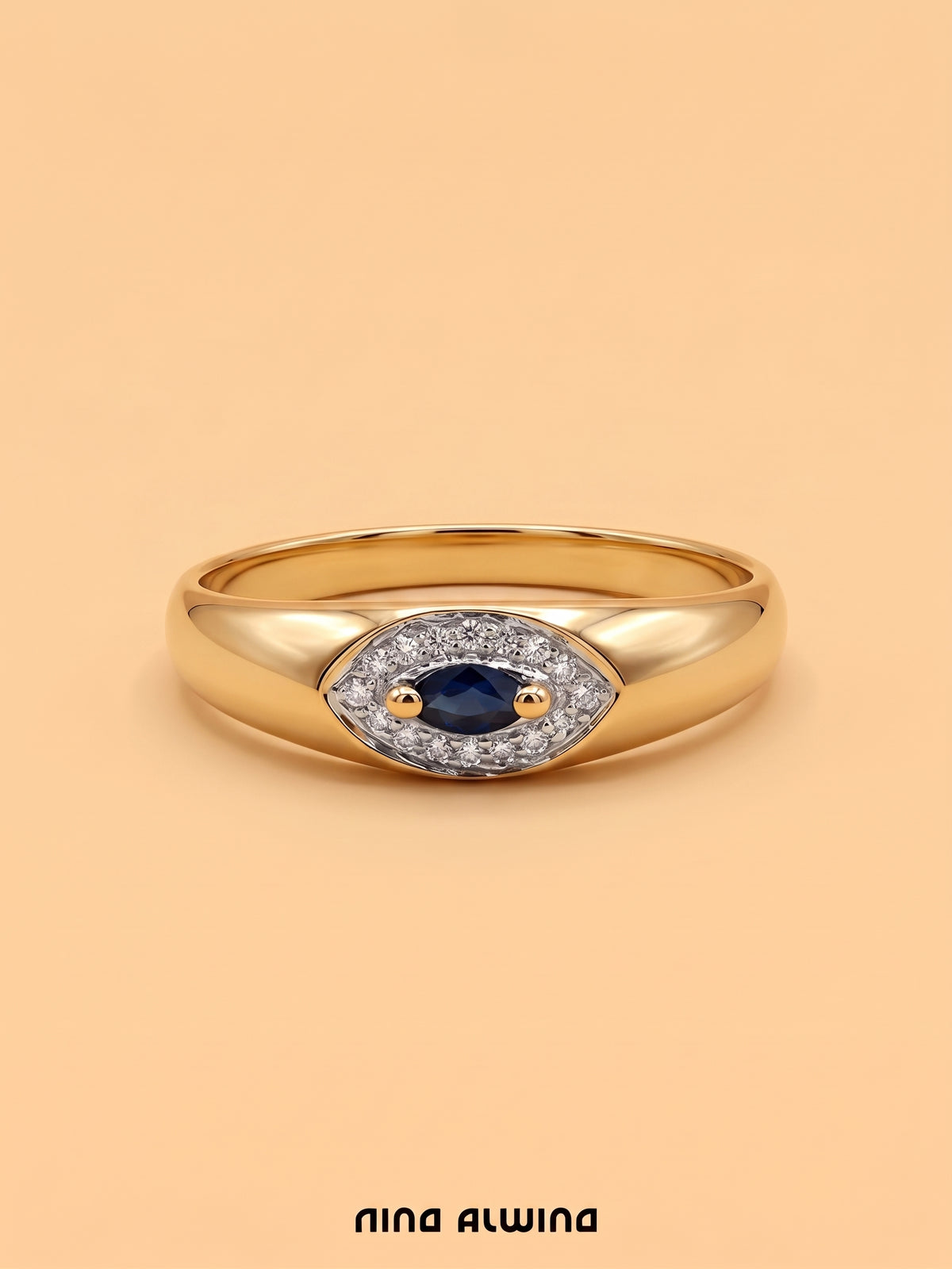 #1412 14k Ring with Ruby & Diamonds - Ring Size 55