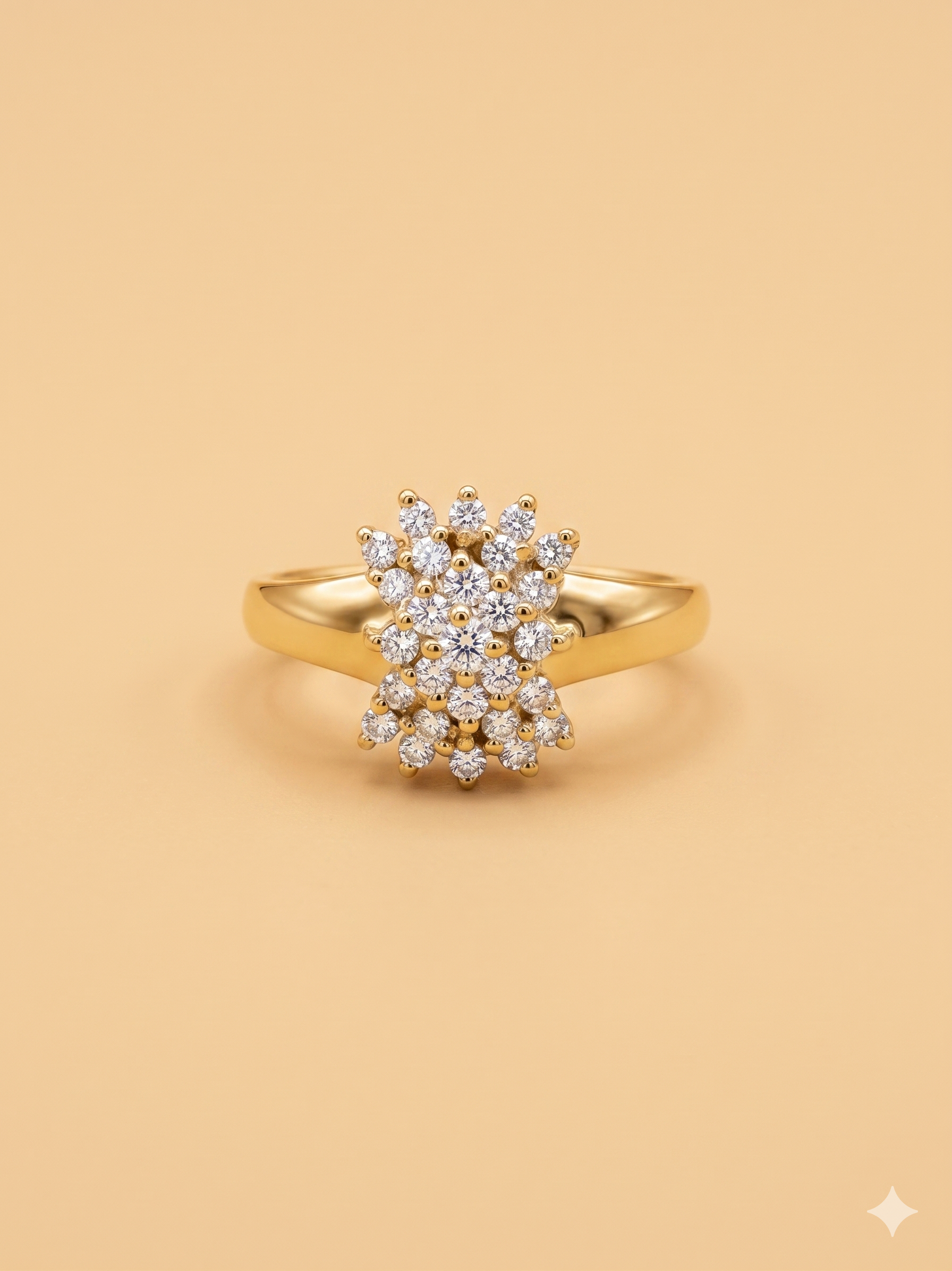 #997 14k Ring mit 27 Diamanten - RG 64