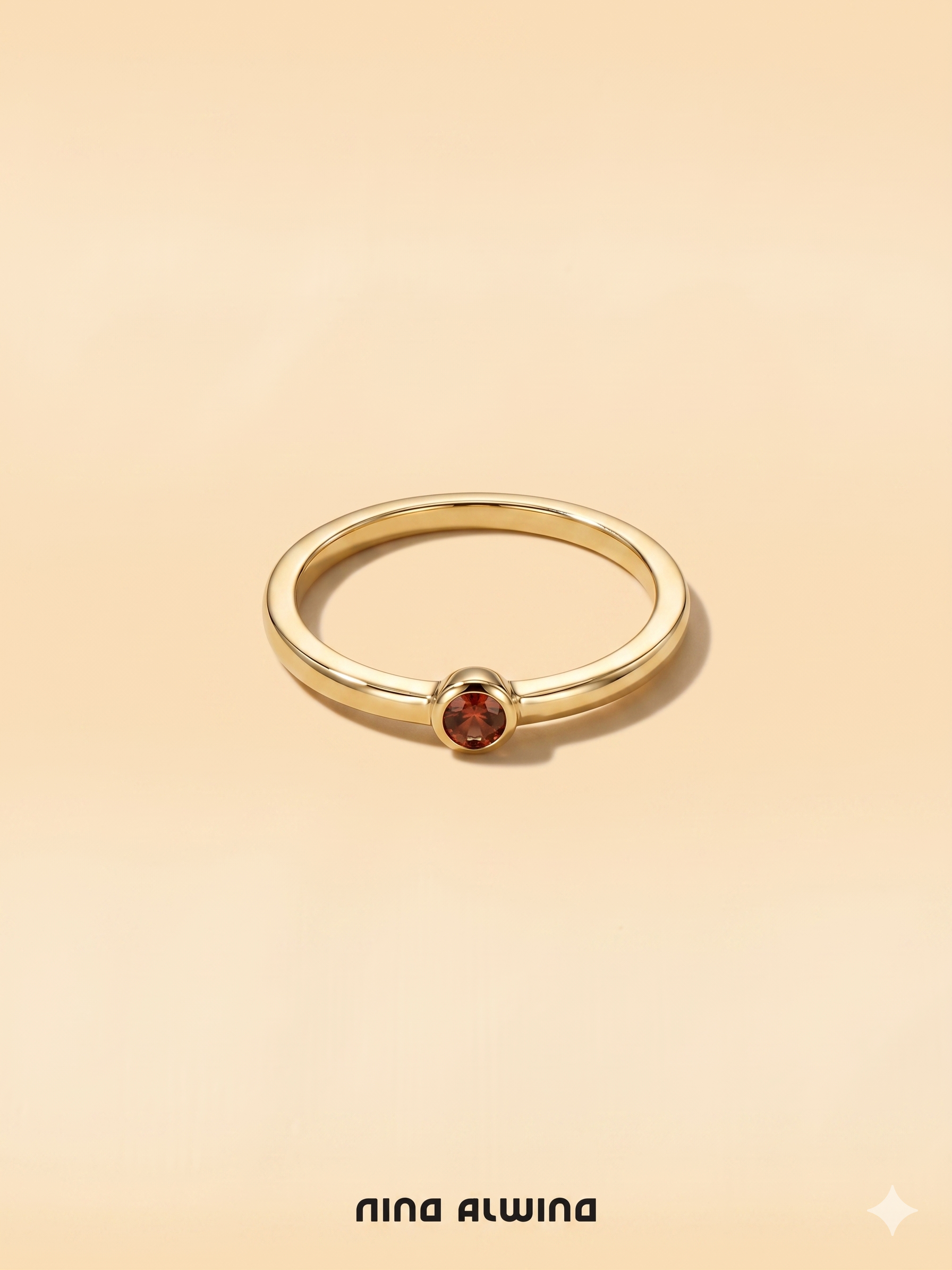 #916 Massiver 8k Ring mit Rubin - RG 58