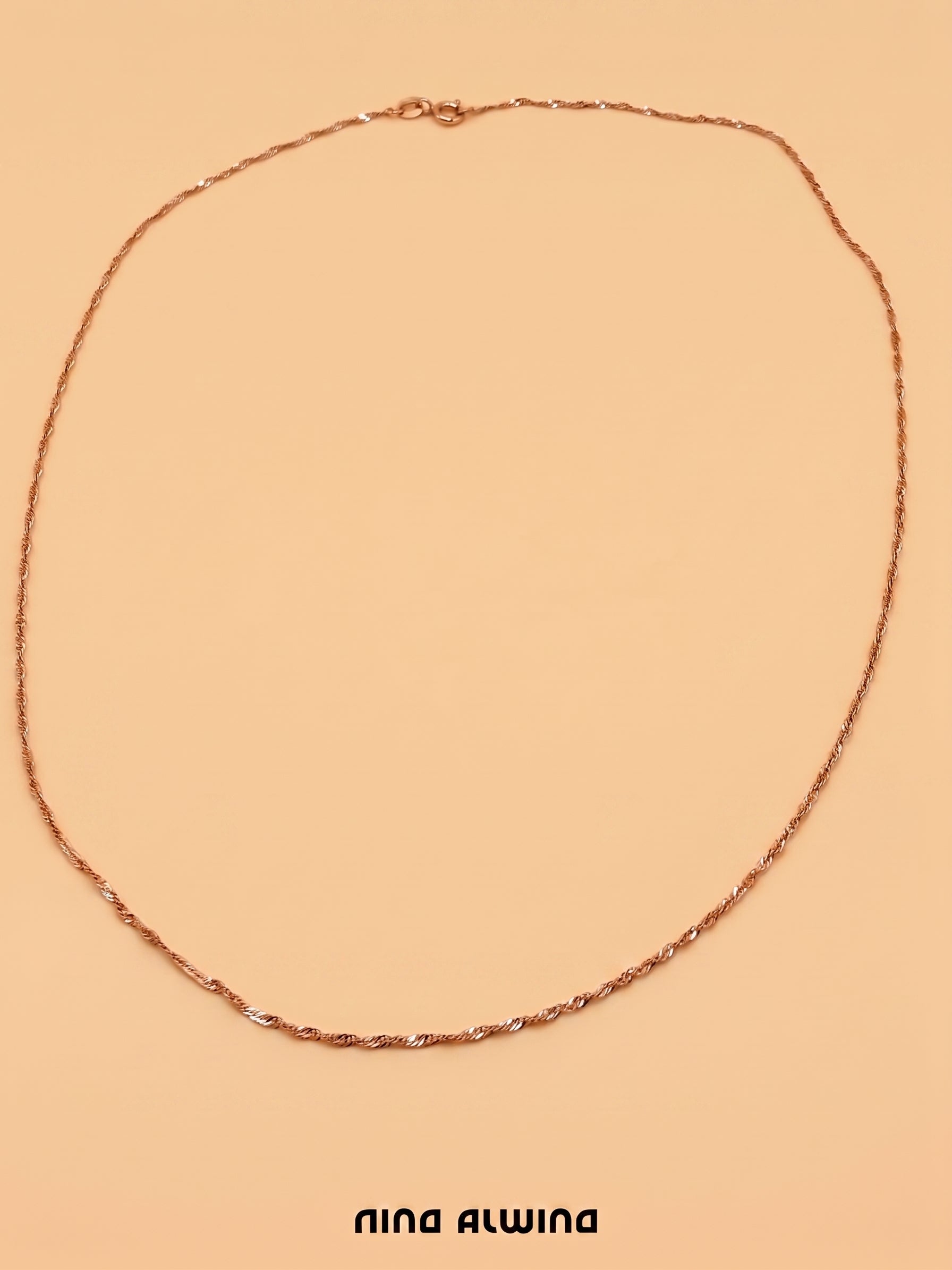 #1152 8k Kette - Roségold - 45cm