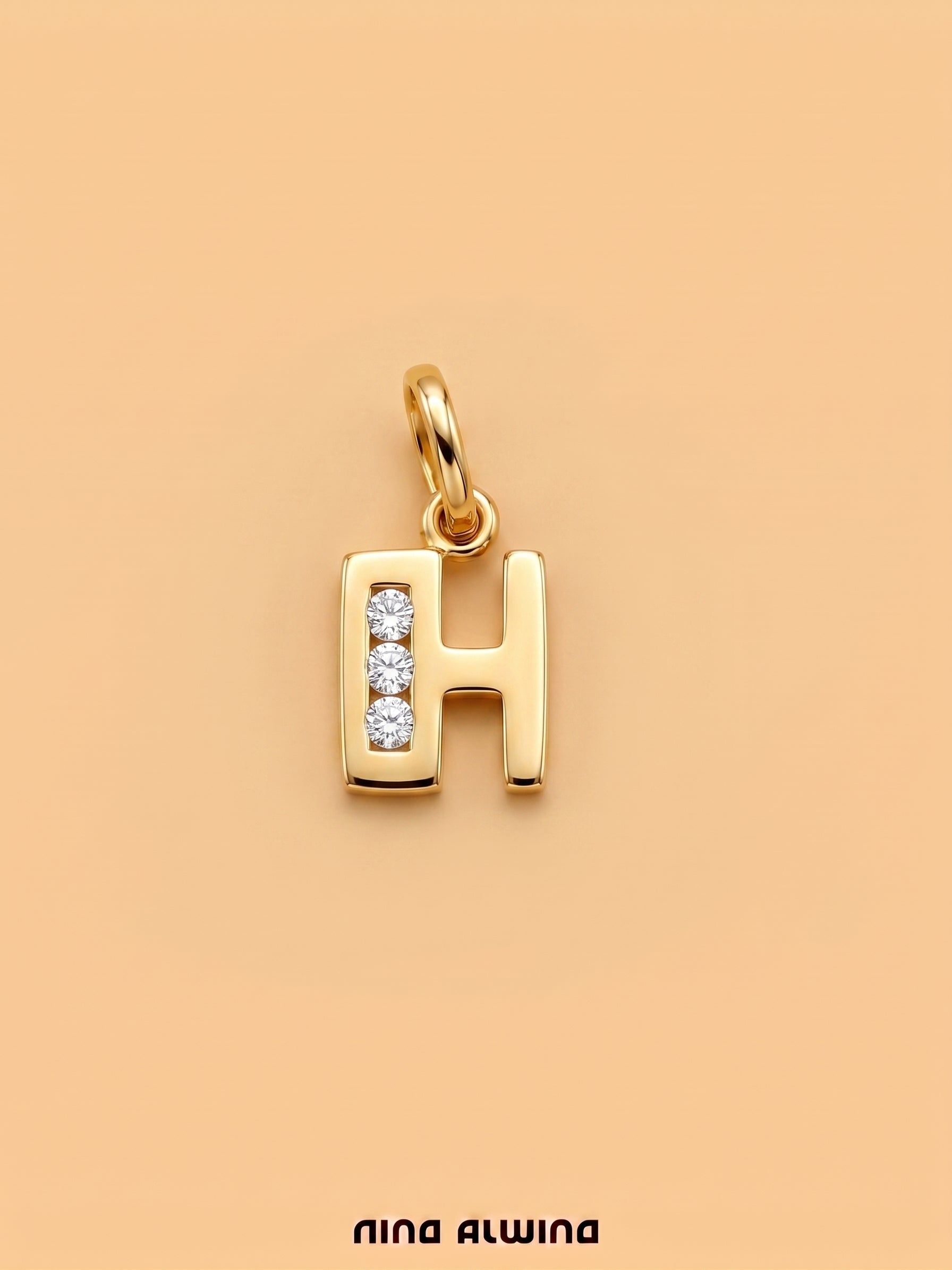 #1306 8k Anhänger "H" - 1.3cm