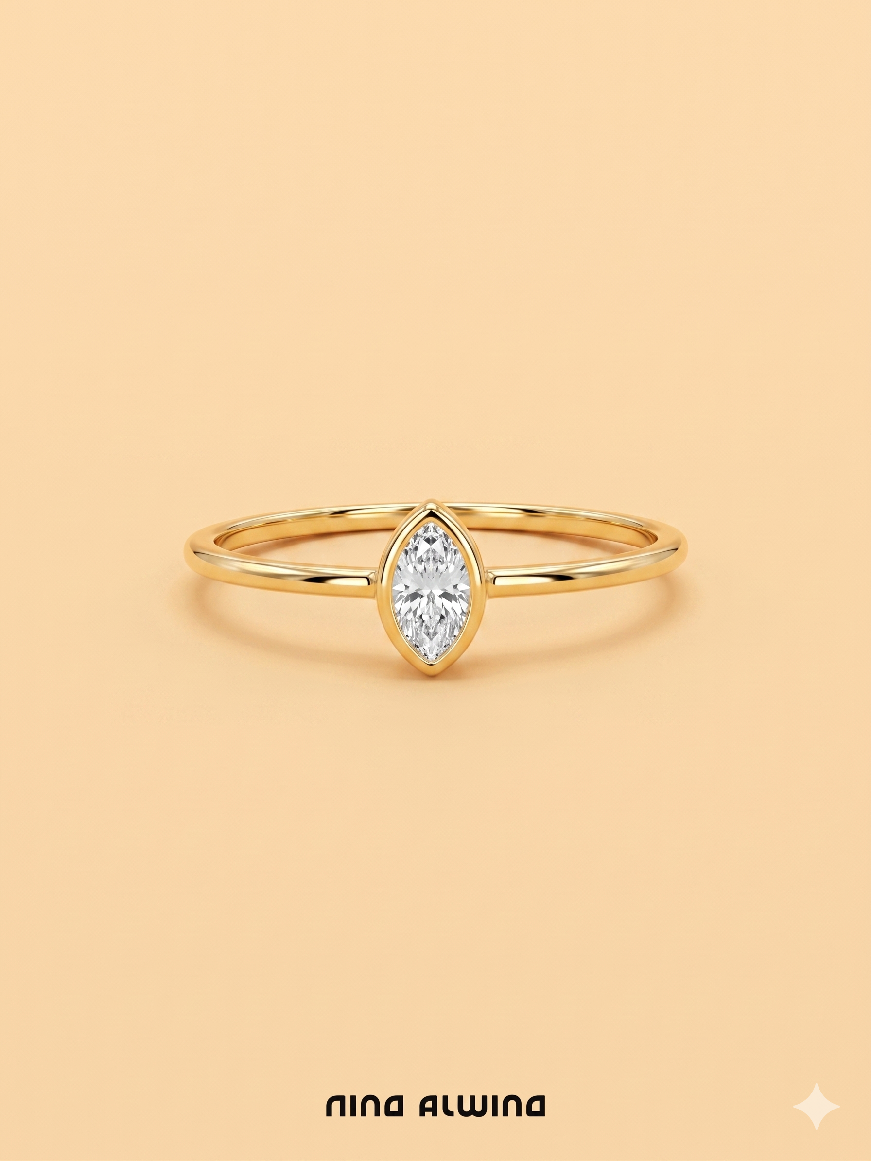 #145 9k Ring mit Zirkon - RG 52