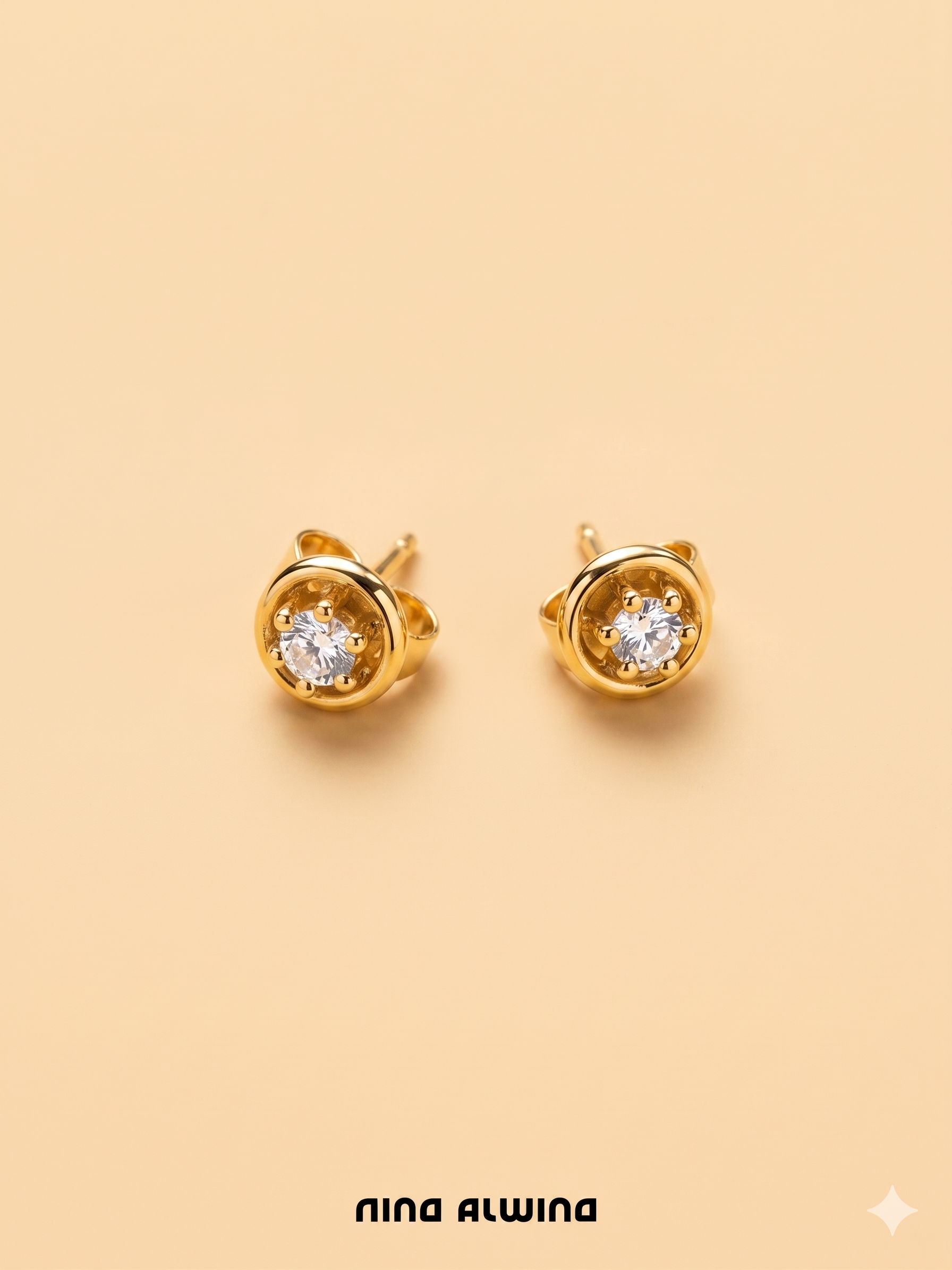 #10356 14k Ohrringe Diamant - 0.5cm