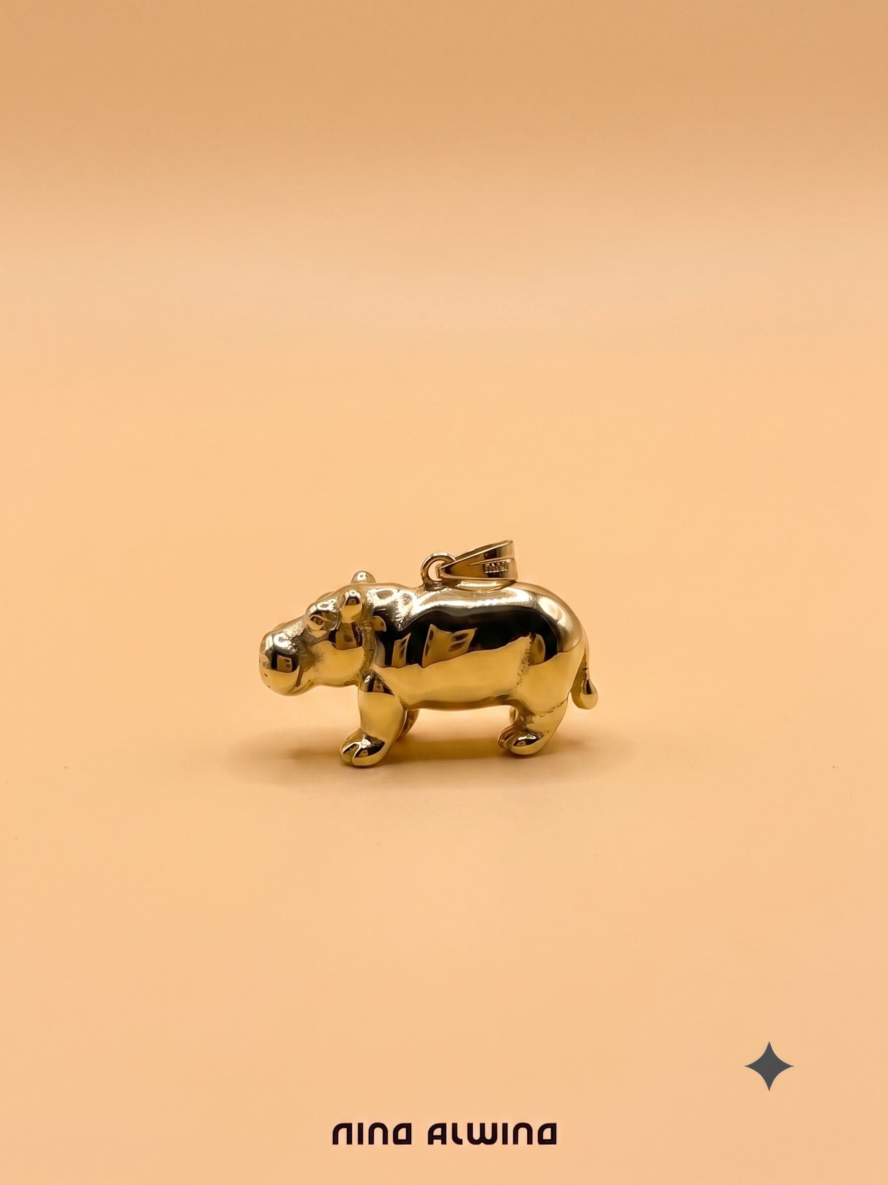 #1154 14k Anhänger Brötchen - 1.9cm