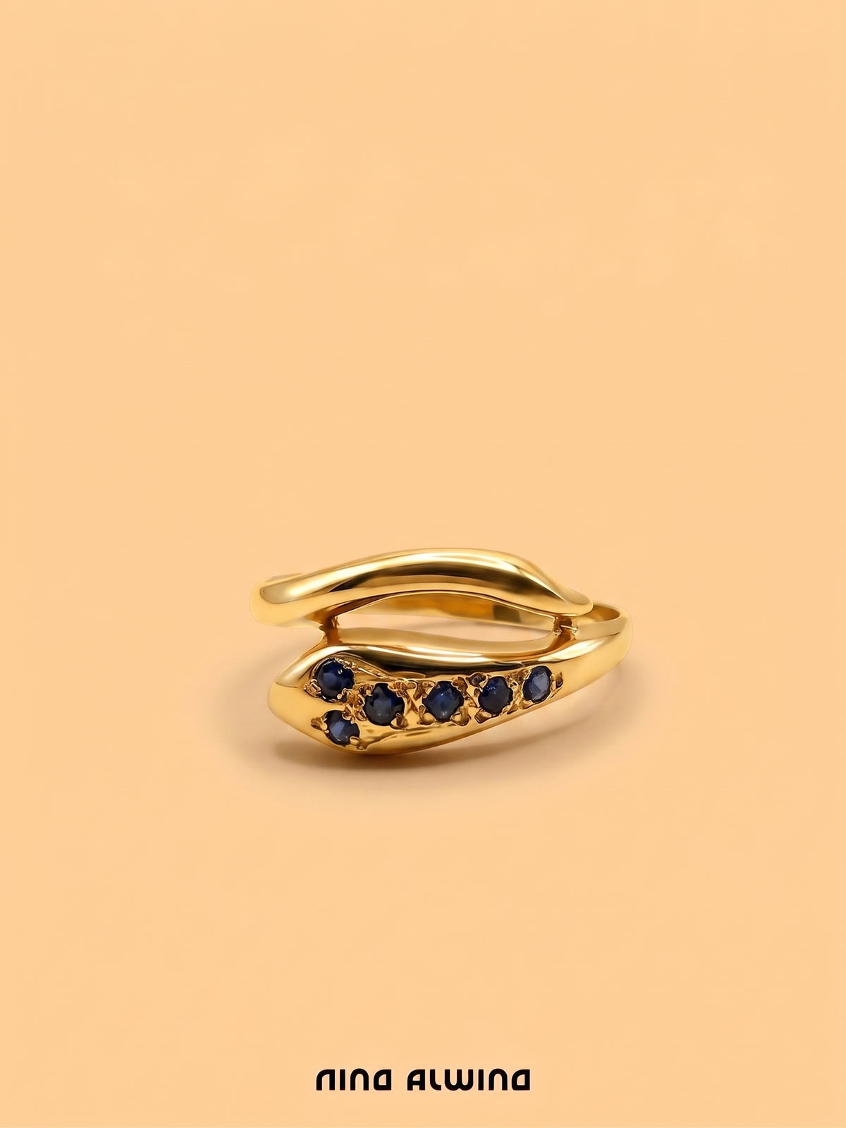 #803 8k Ring mit Saphiren - RG 56.5