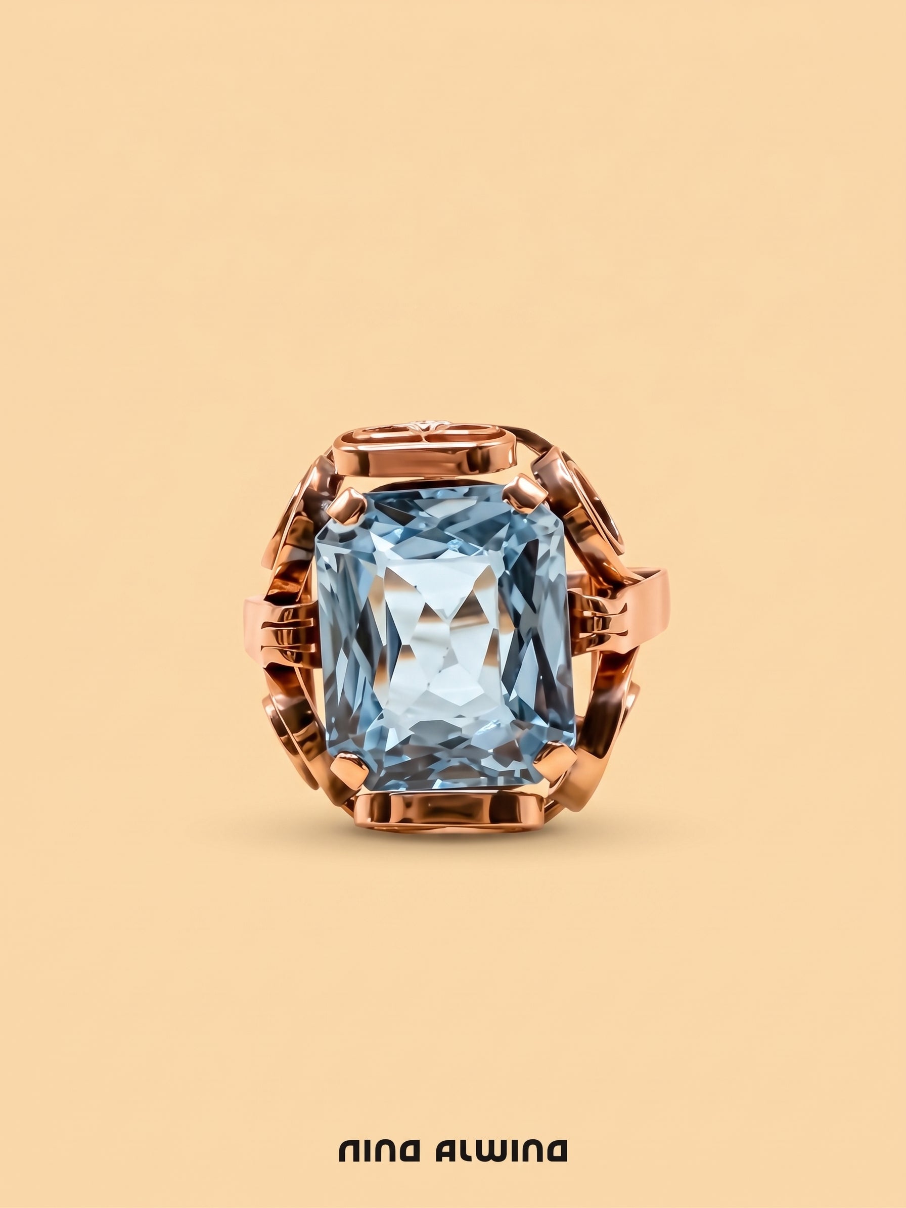 #1188 14k Ring with Pearls & Diamonds - Ring Size 58