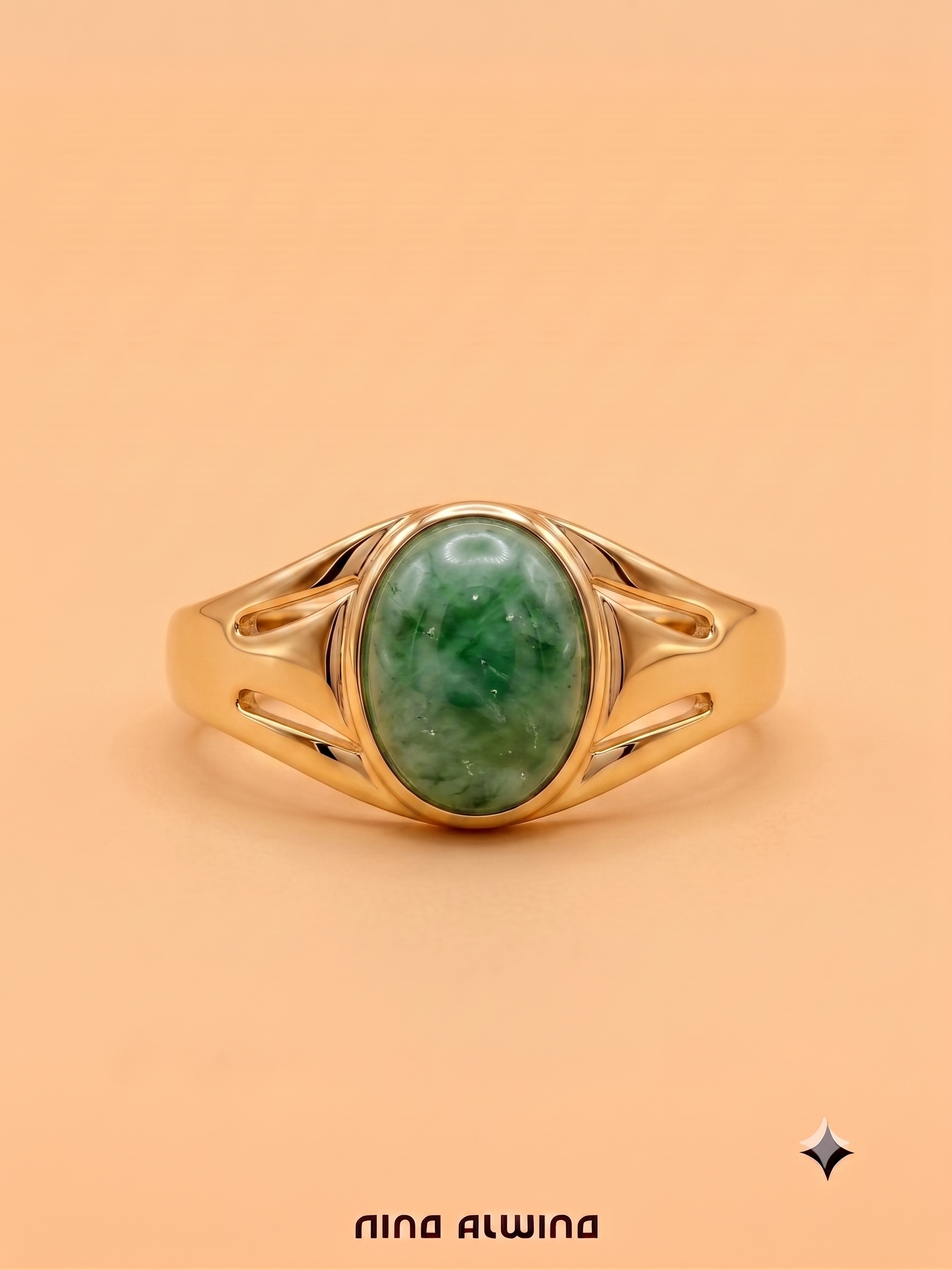 #1190 8k Ring mit Aventurin - RG 55