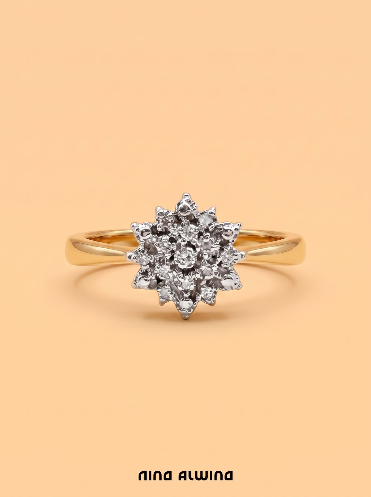 #1429 8k Ring mit 13 Diamanten - RG 62