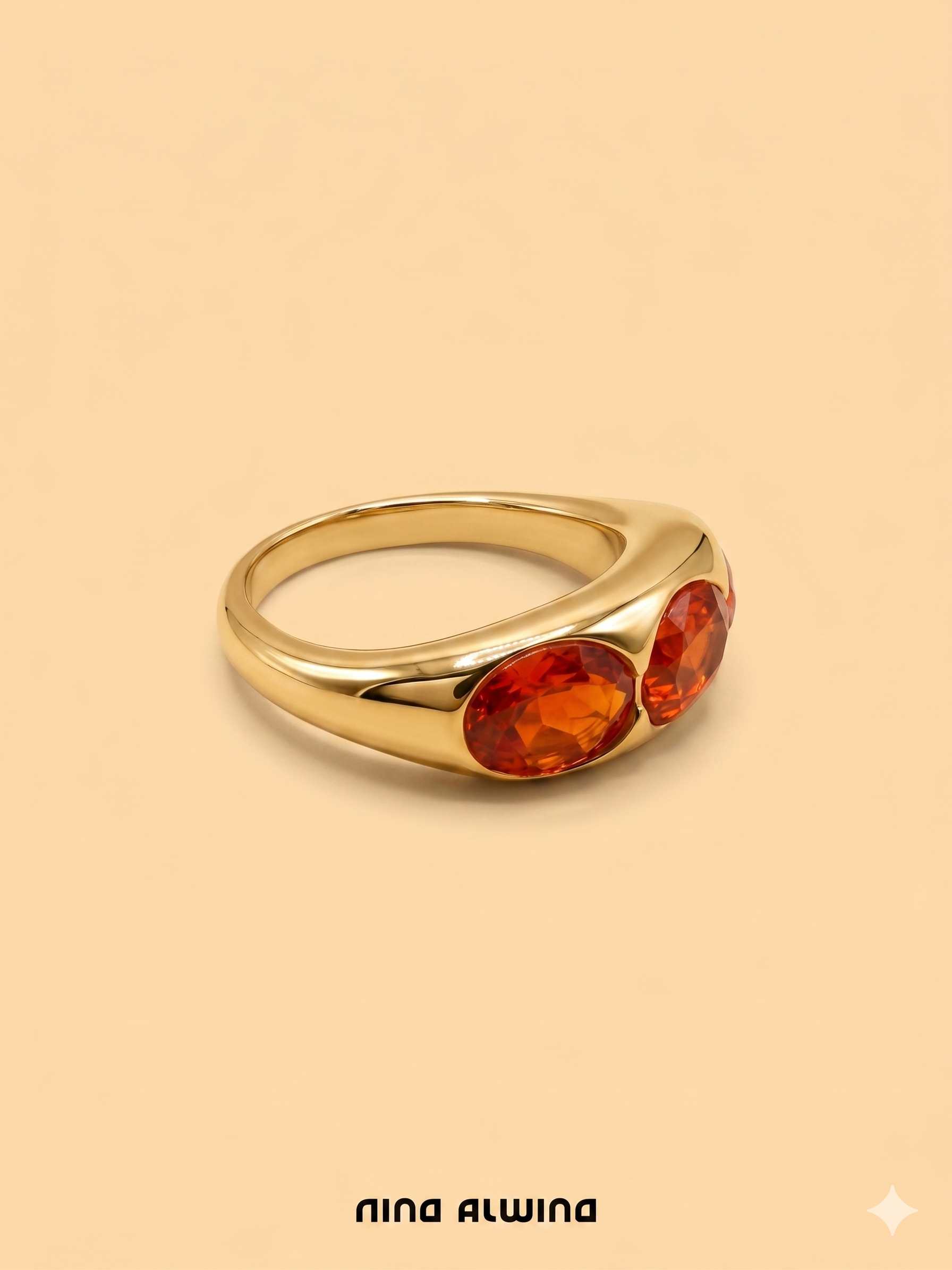 #952 14k Ring mit Cherryopalen - RG 60