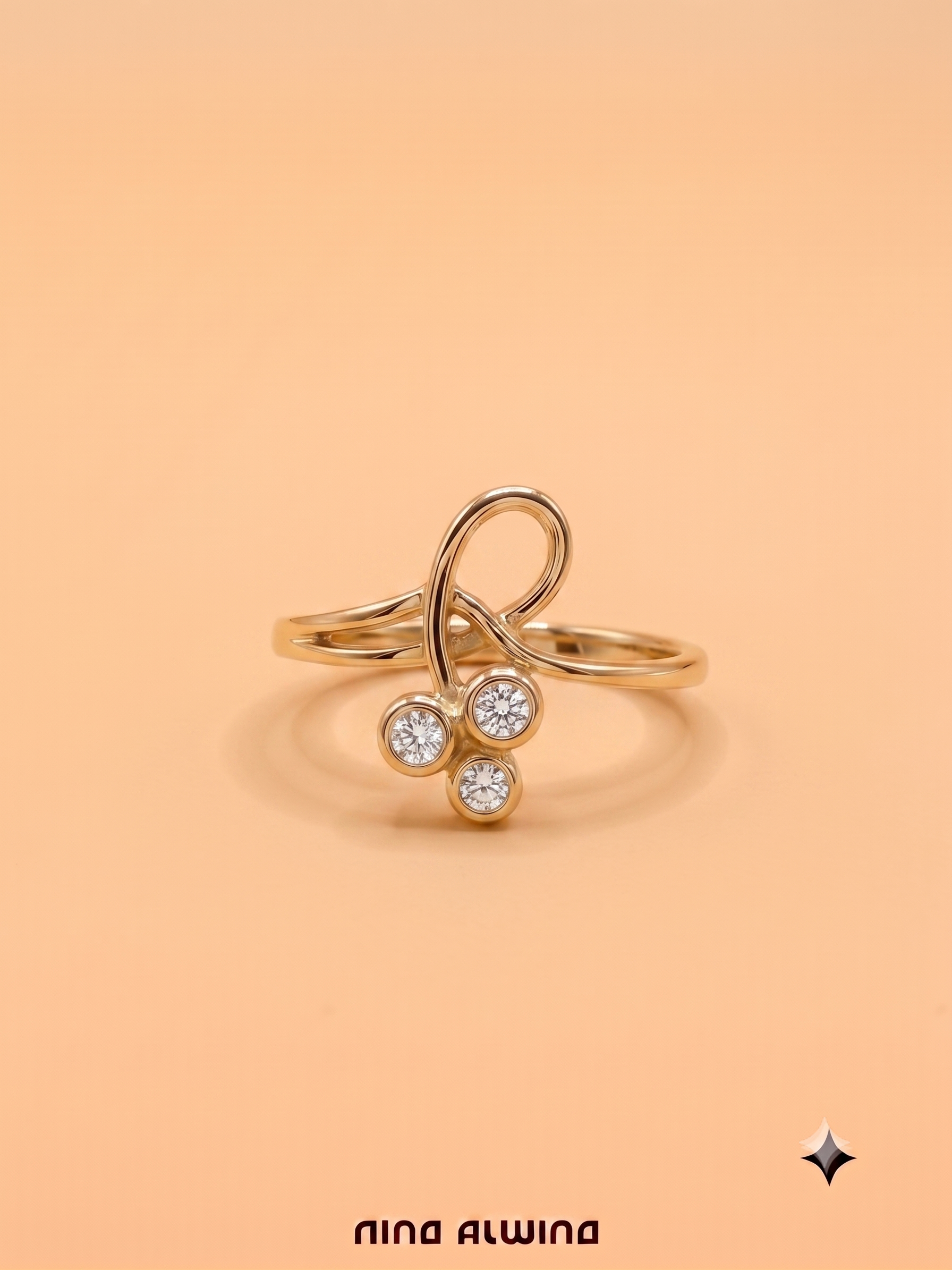 #1181 14k Ring mit Diamanten - RG 57