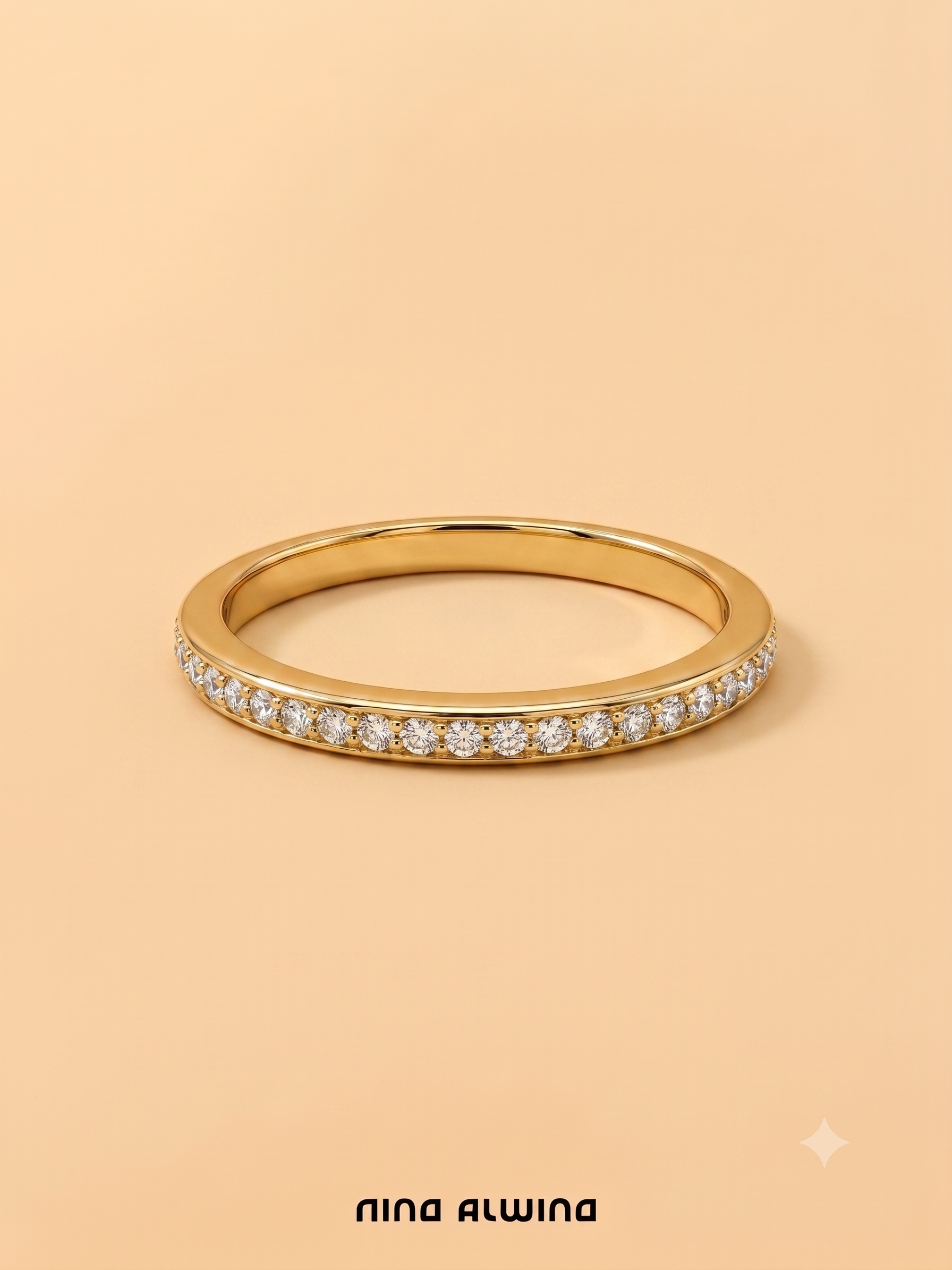 #1216 9k Ring mit Diamanten - RG 54