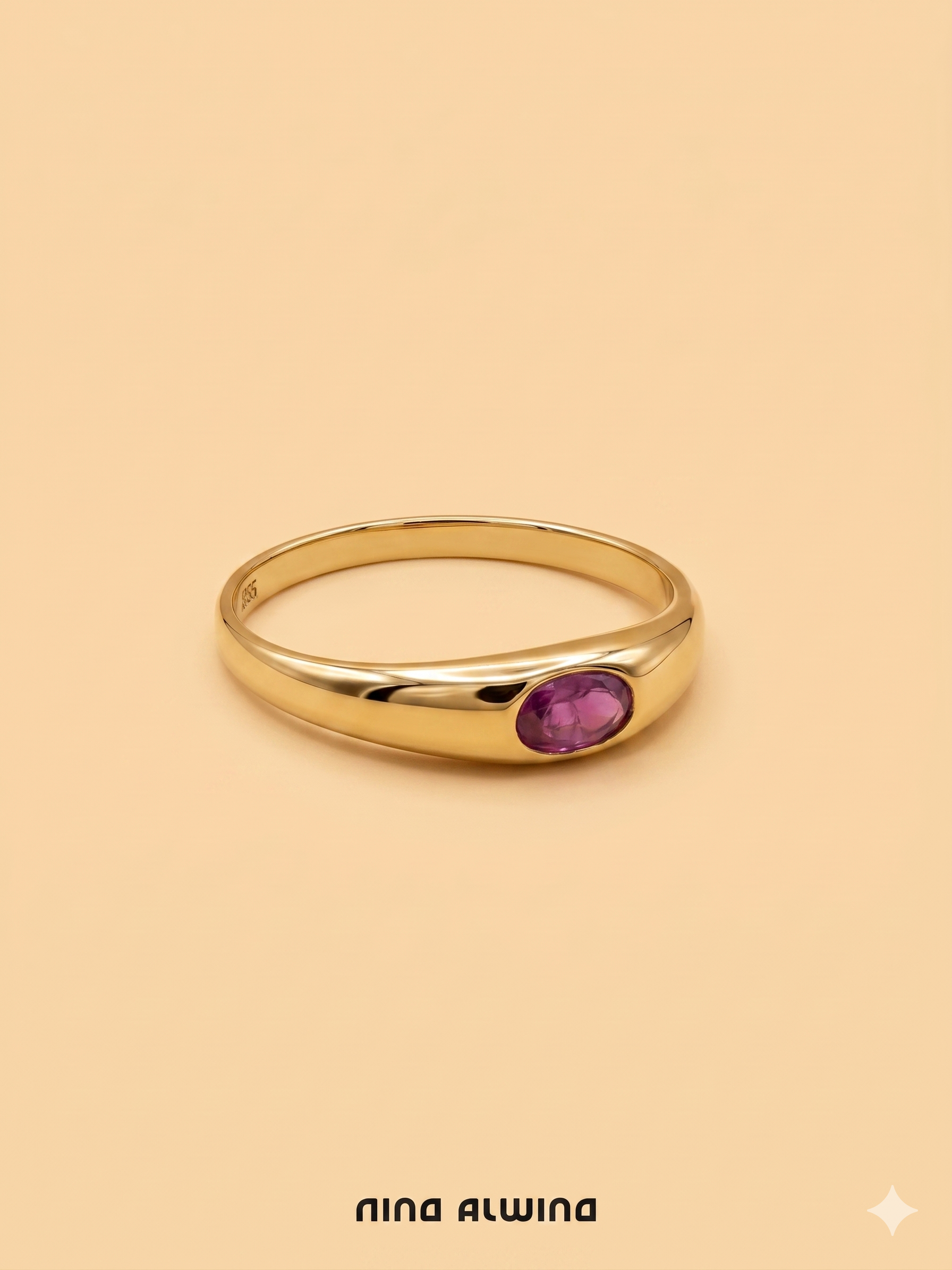 #914 8k Ring mit Rubin - RG 58