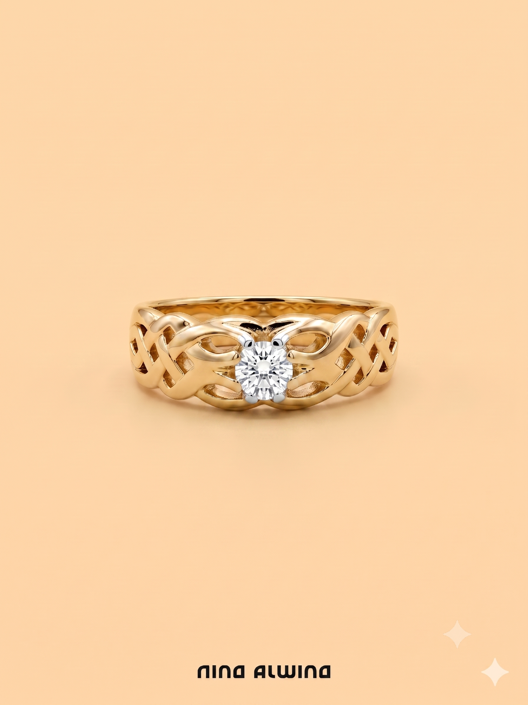 #1056 14k Ring mit Diamant - RG 58