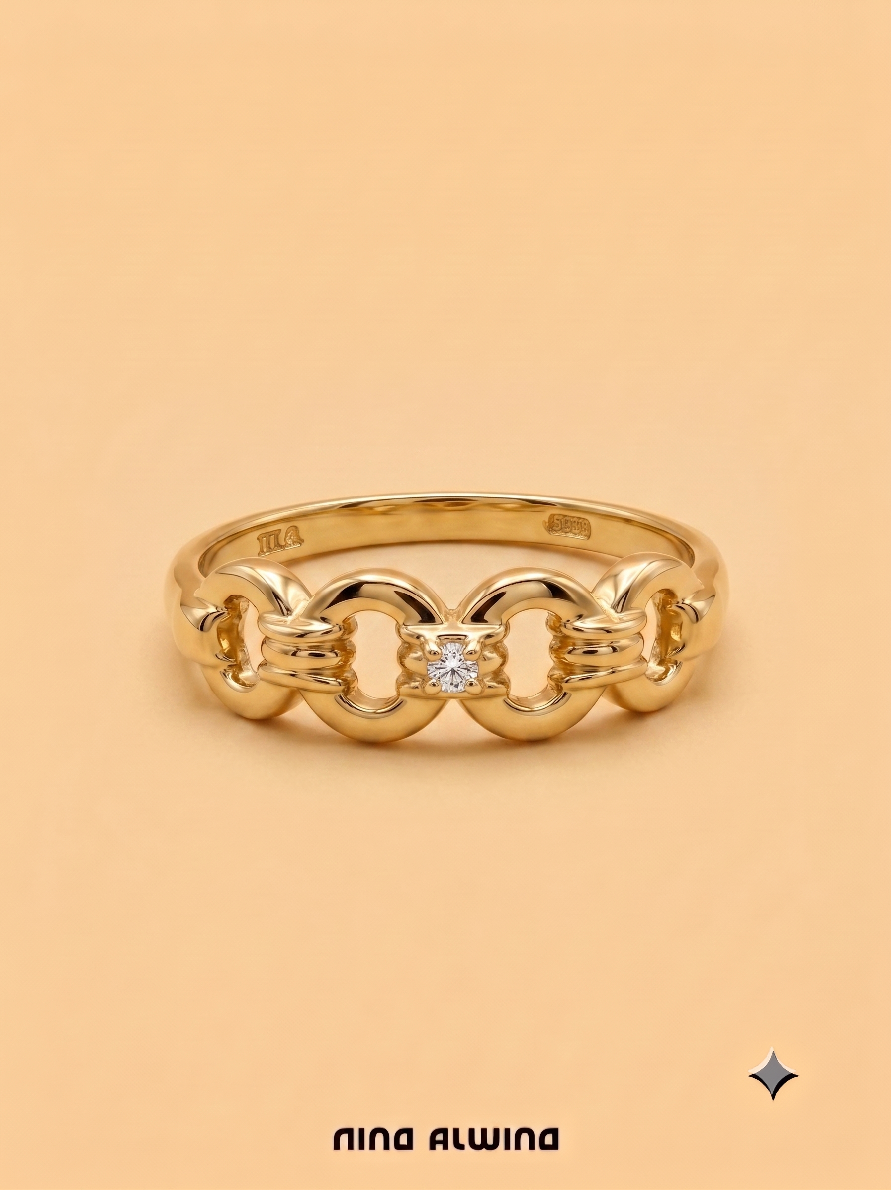 #1115 8k Ring mit Diamant - RG 59