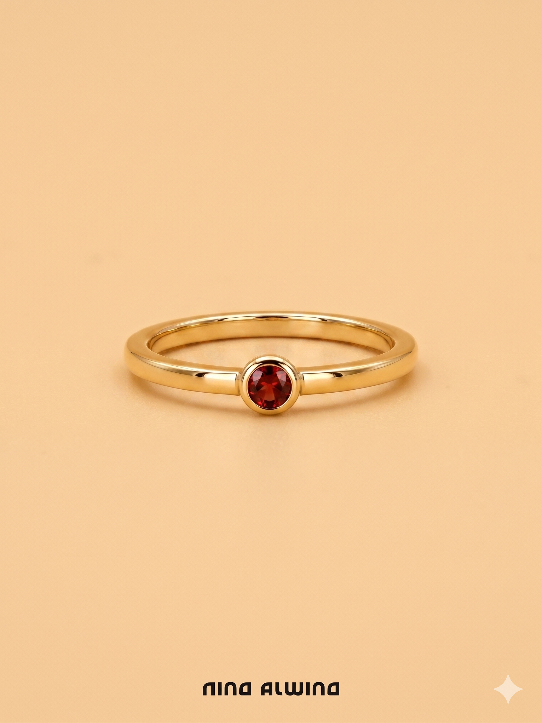 #916 Sehr massiver 8k Ring mit Rubin - RG 58