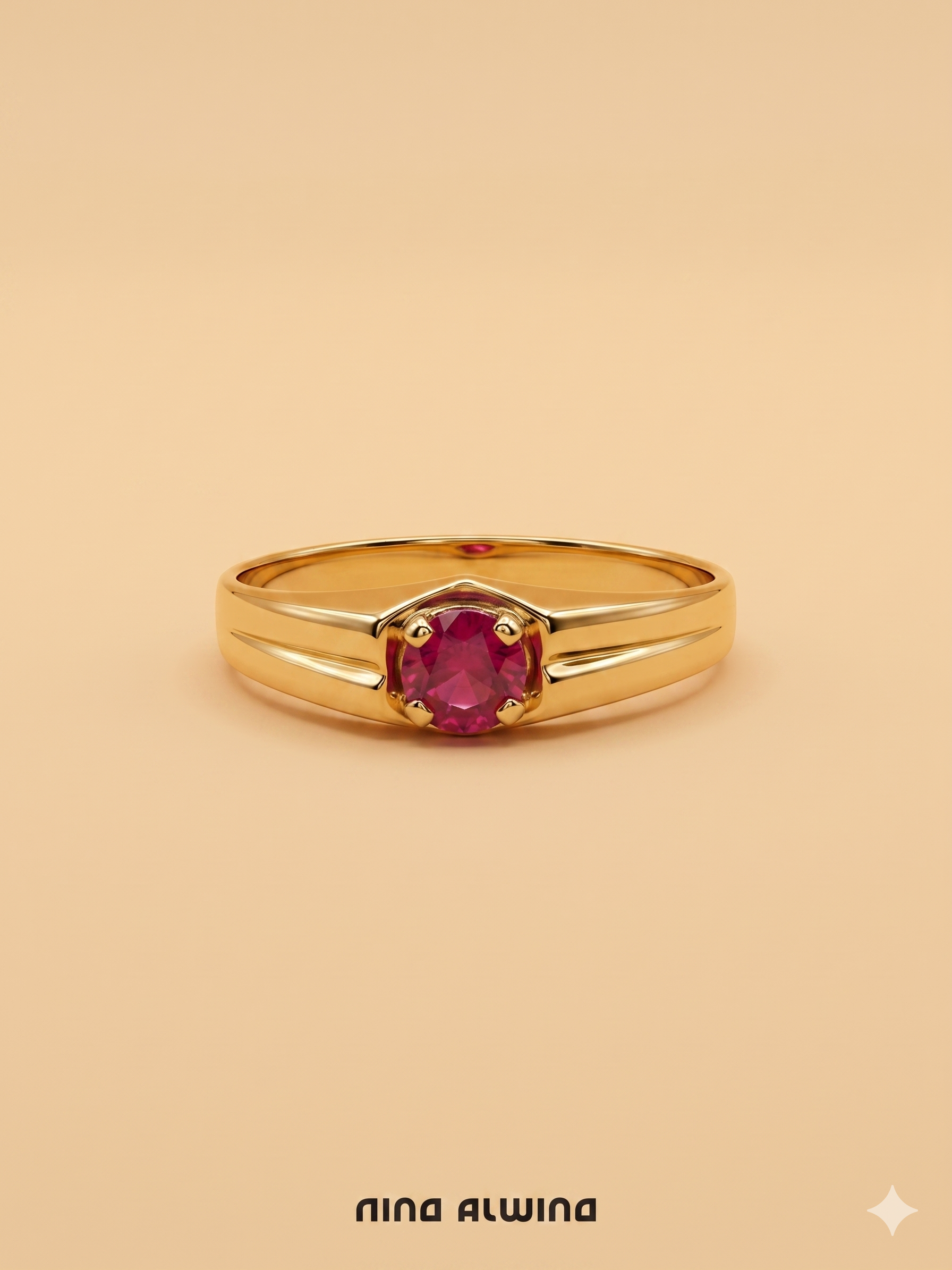 #420 8k Ring mit Rubin - RG 51