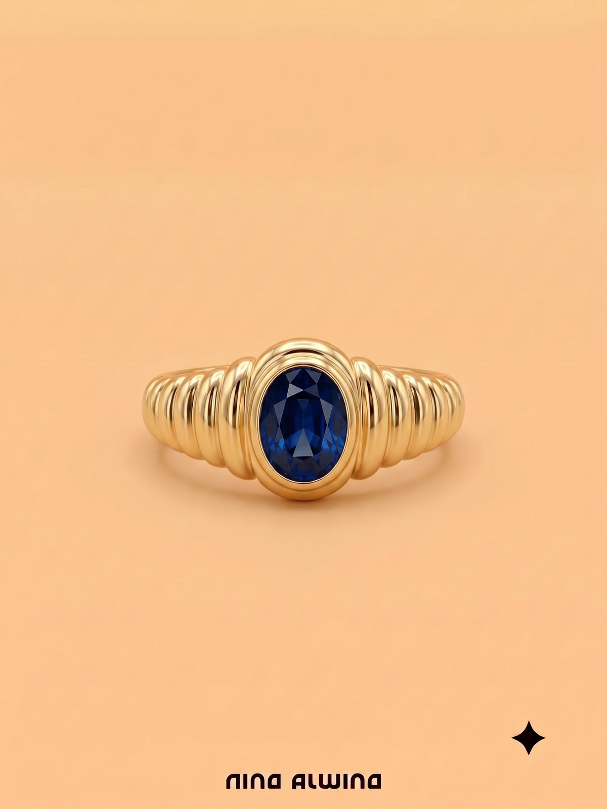 #1354 14k Ring mit Saphir - RG 51