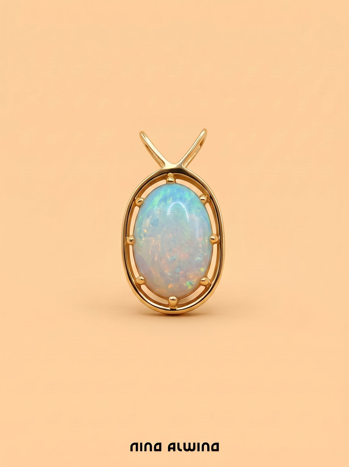 #1410 8k Heart Pendant - 1.9cm