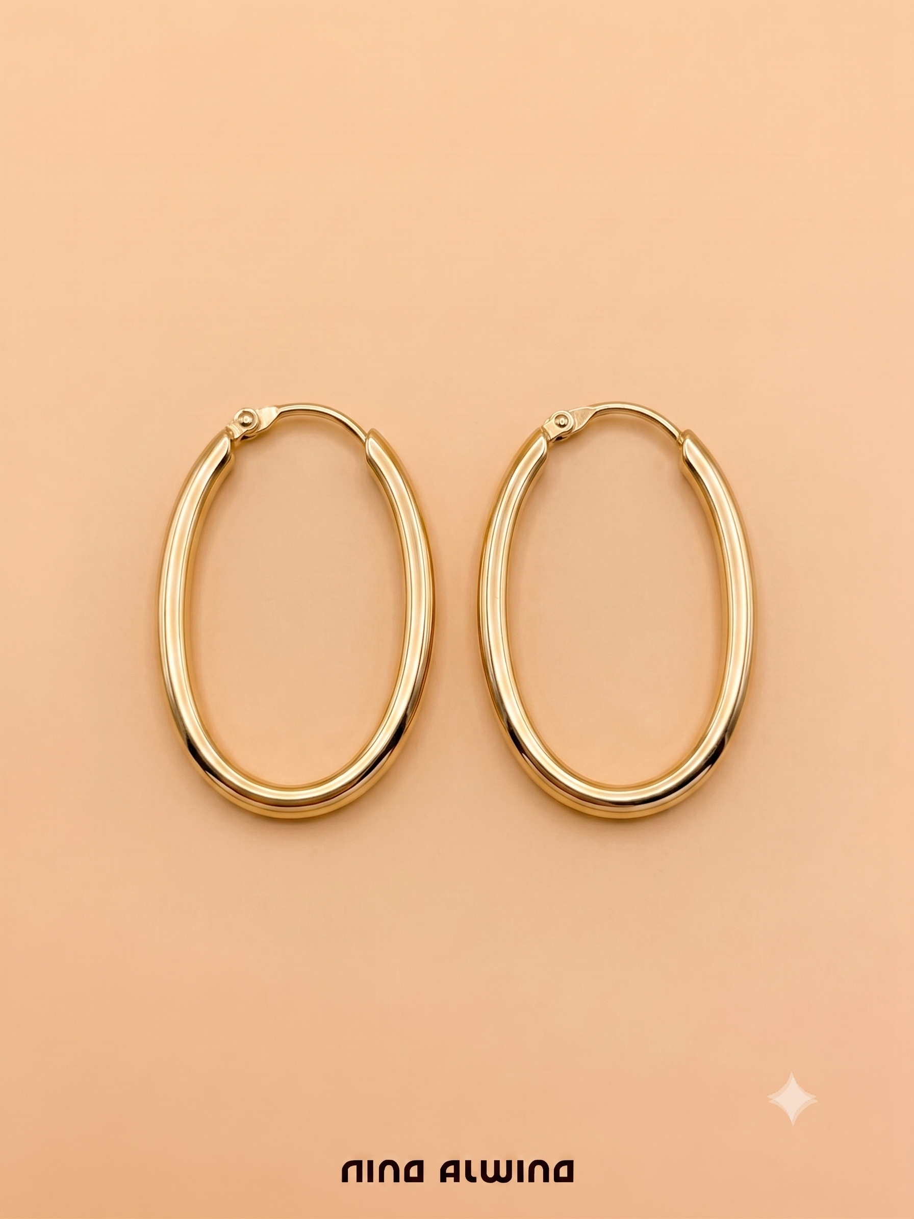 #1126 8k Creolen oval - 2.7cm