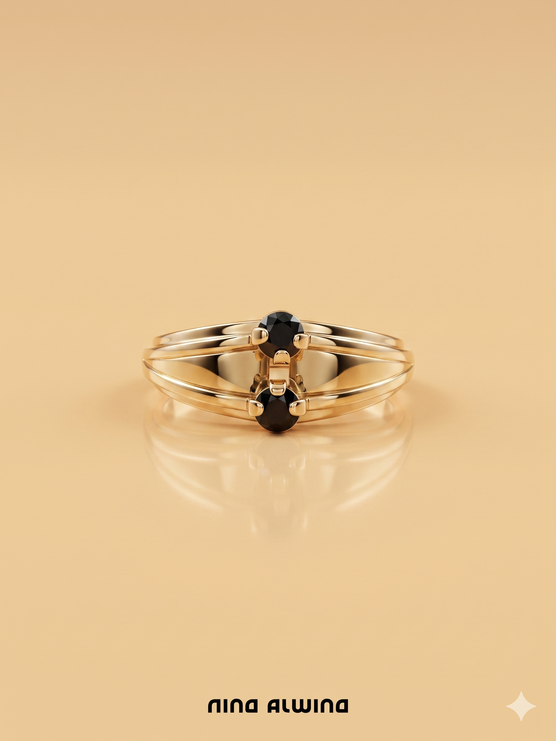 #1005 8k Ring mit Granat - RG 50