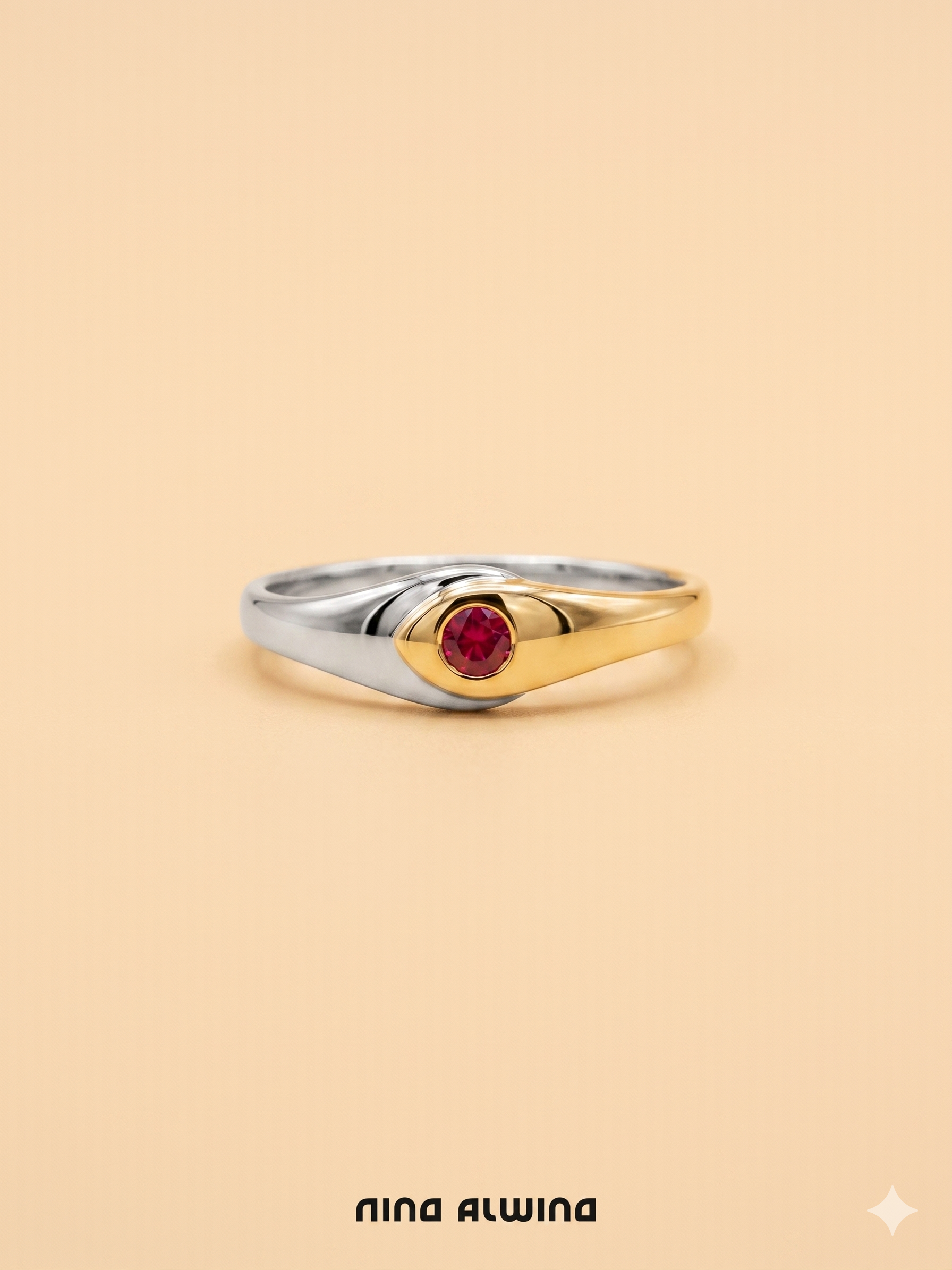 #1006 8k Ring mit Granat - RG 60