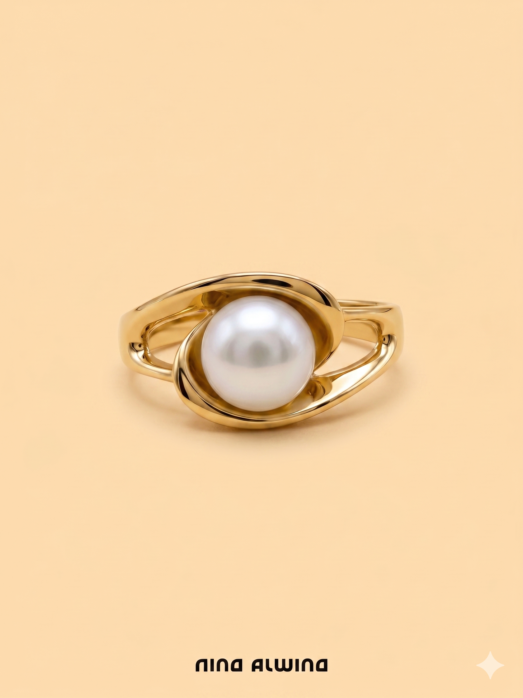 #927 14k Ring mit Perle - RG 53