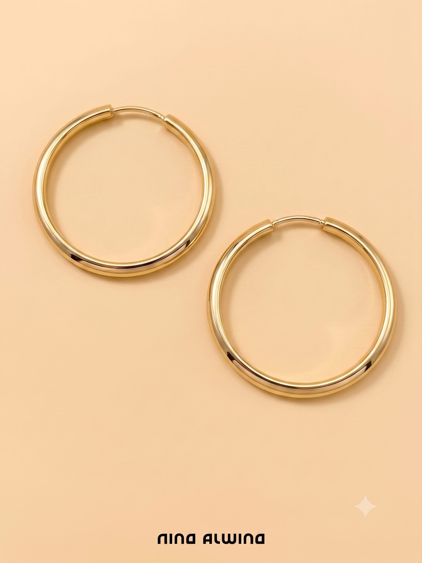 #1201 14k Hoop Earrings - 2cm