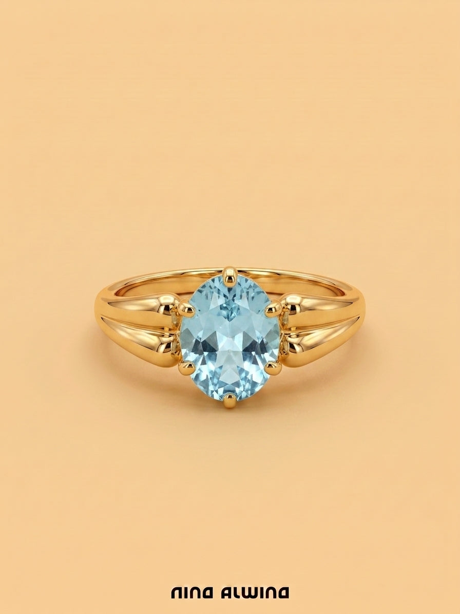 #1281 14k Ring mit Topas - RG 62