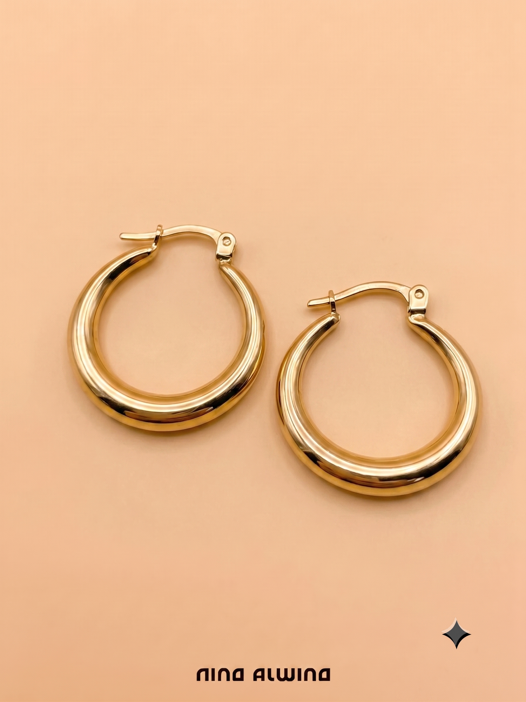 #1125 14k Creolen - 2.4cm
