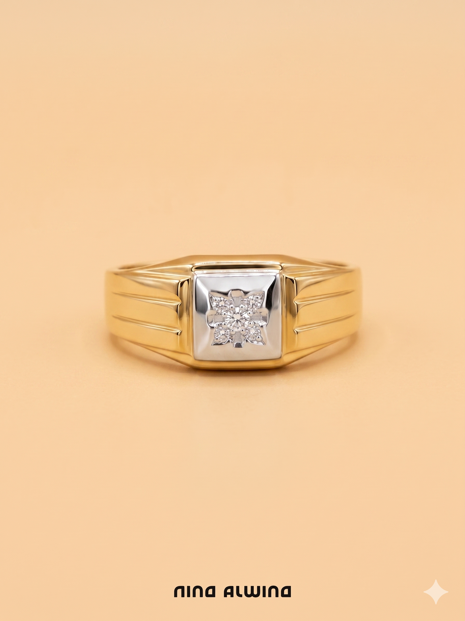 #1084 8k Ring mit Diamant - RG 60