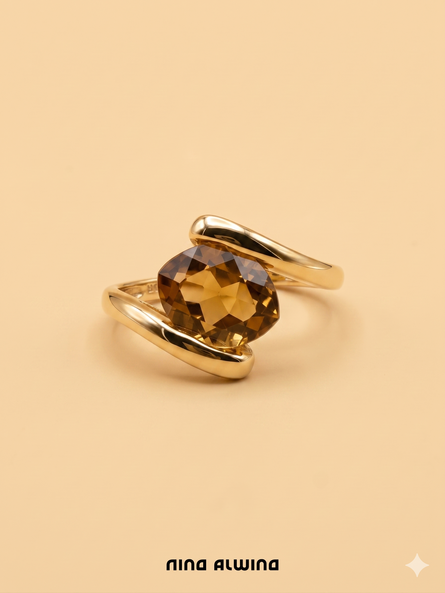 #961 9k Ring mit Quarz - RG 60