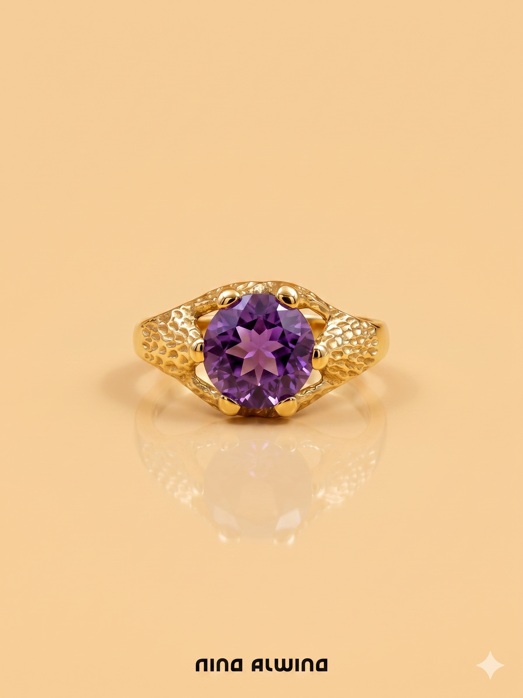 #998 8k Ring mit Amethyst - RG 54