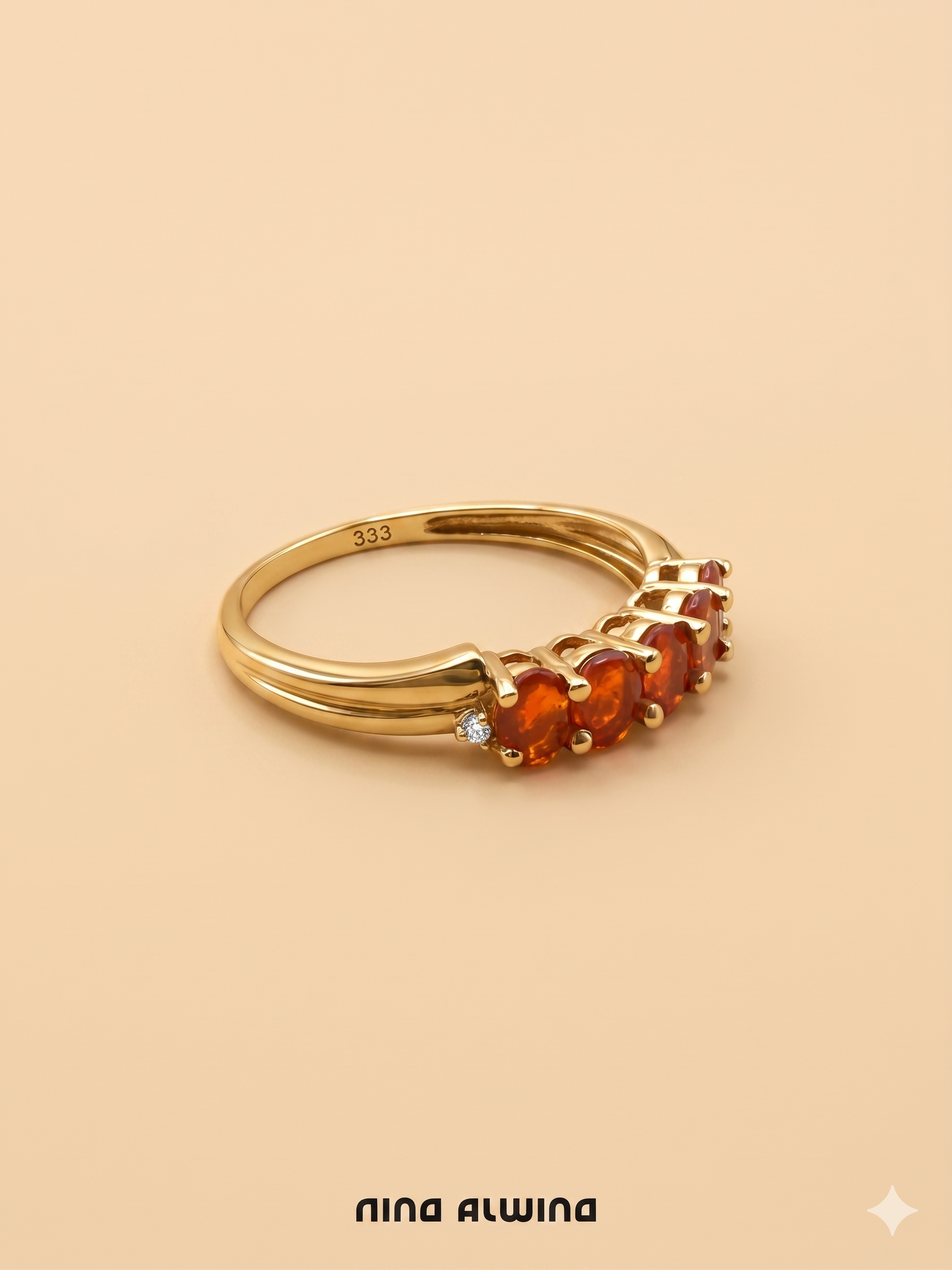 #935 8k Ring mit Feueropal - RG 57