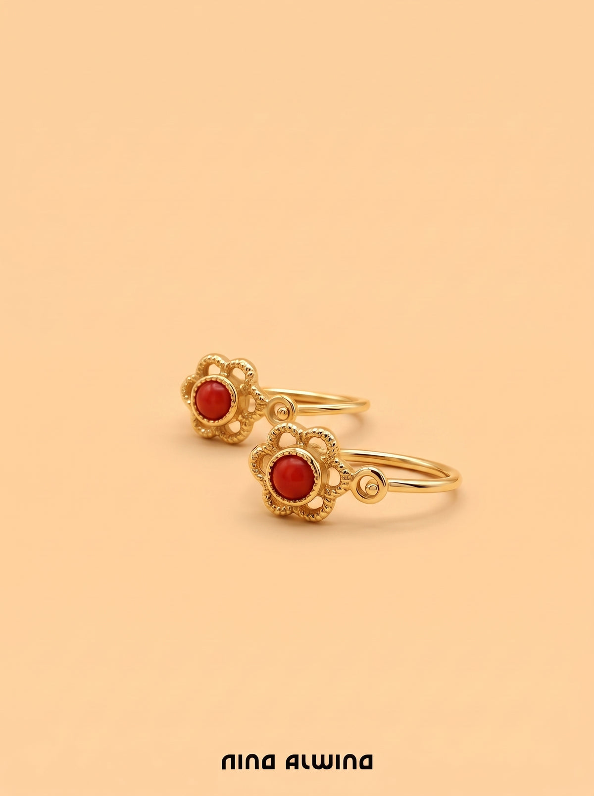 #1413 14k Hoop Earrings - 1.5cm