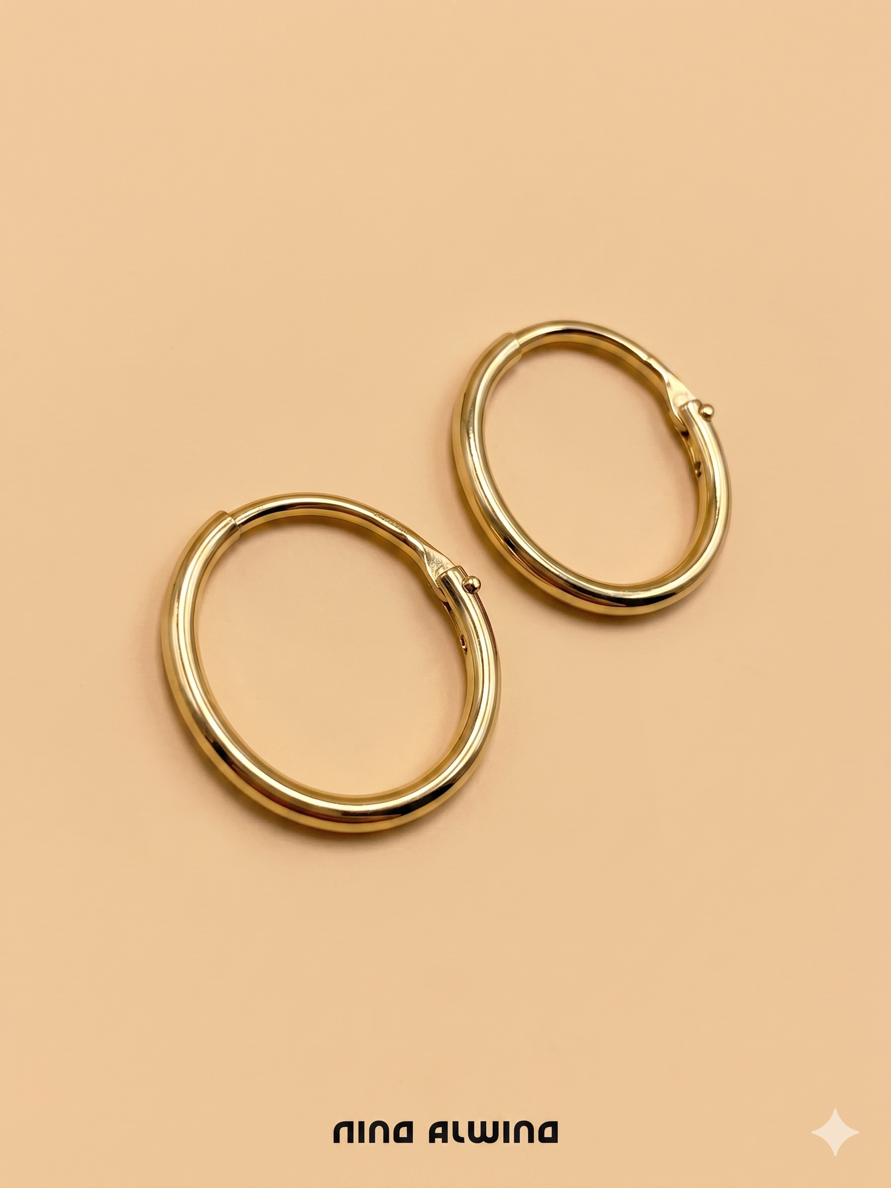 #1029 8k Creolen - 1.5cm