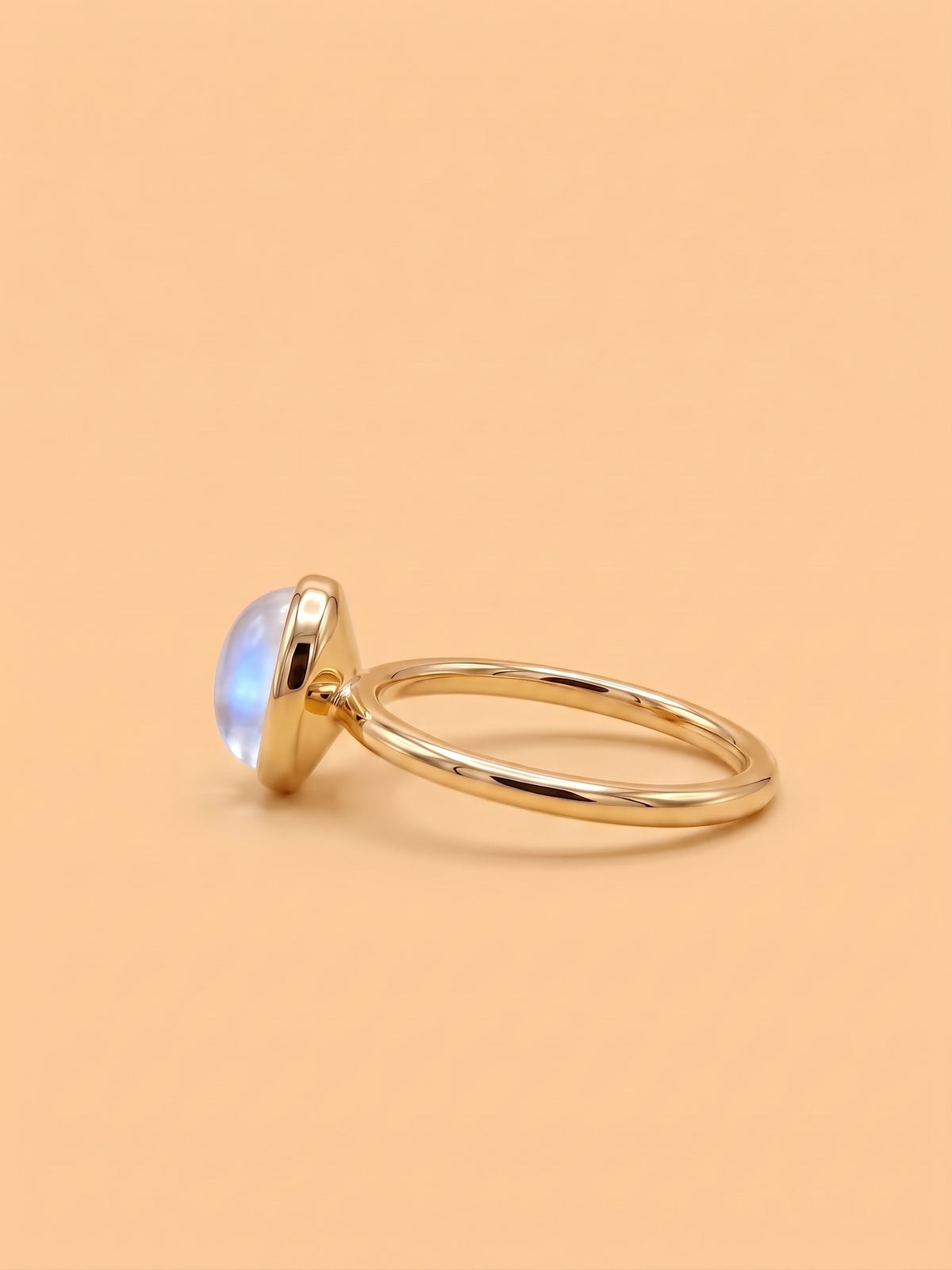 #1371 18k Ring mit Mondstein - RG 53