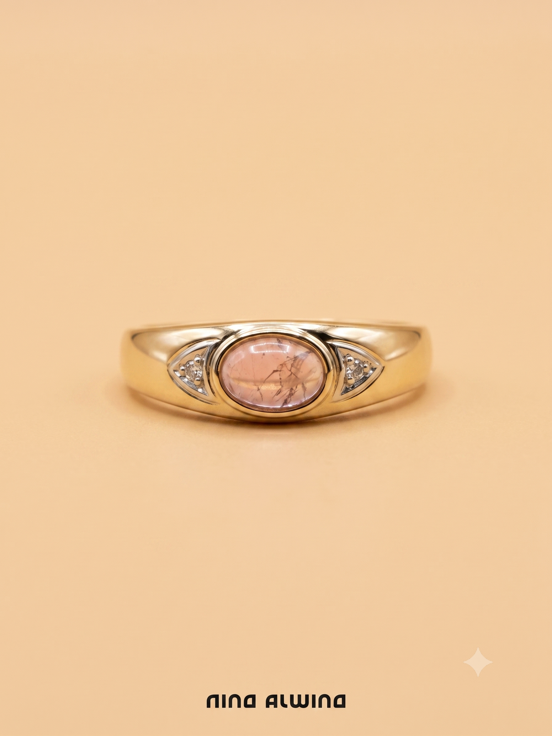 #955 8k Ring mit Turmalin & Diamant - RG 60